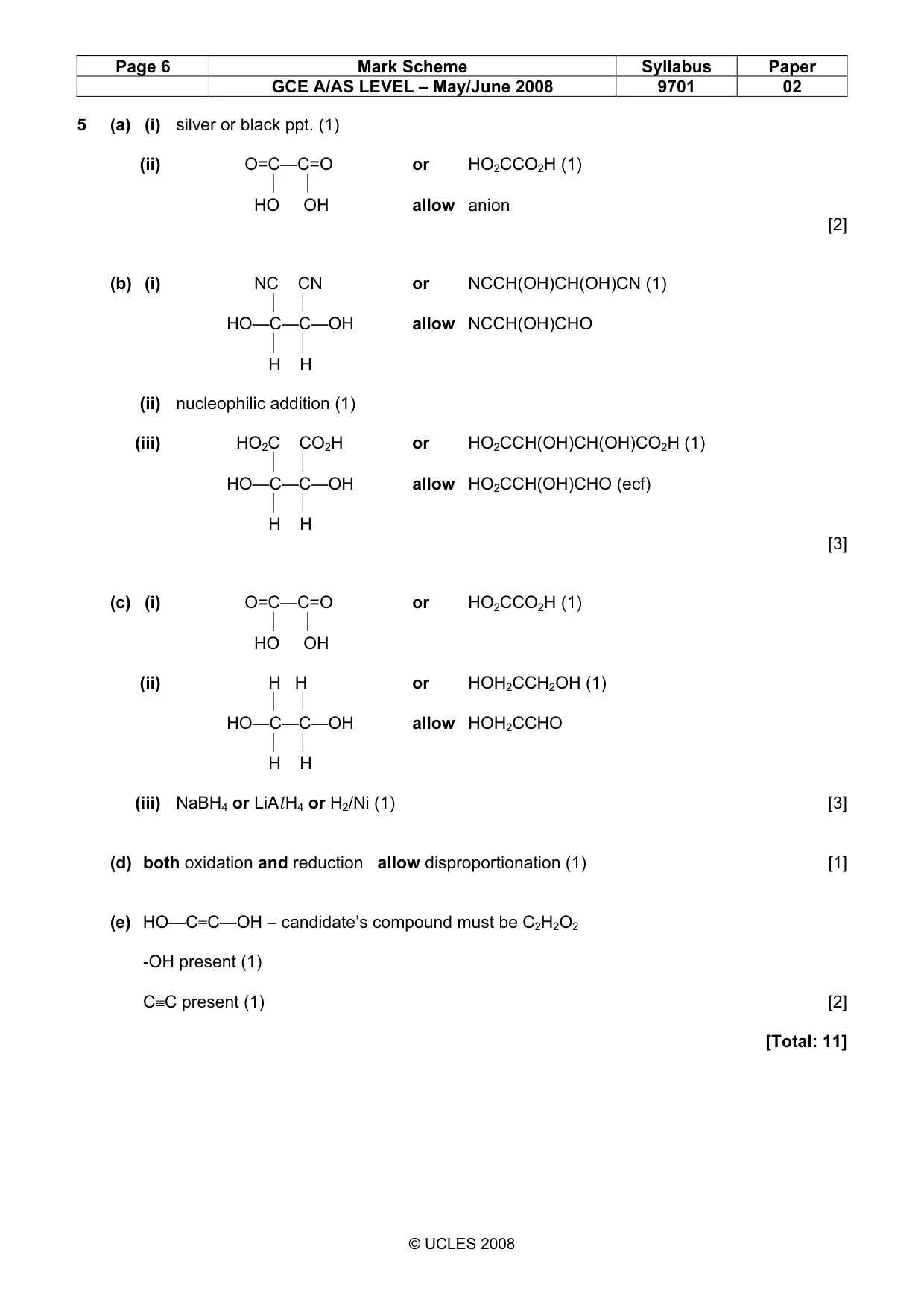 Mark scheme, page 6 of 6