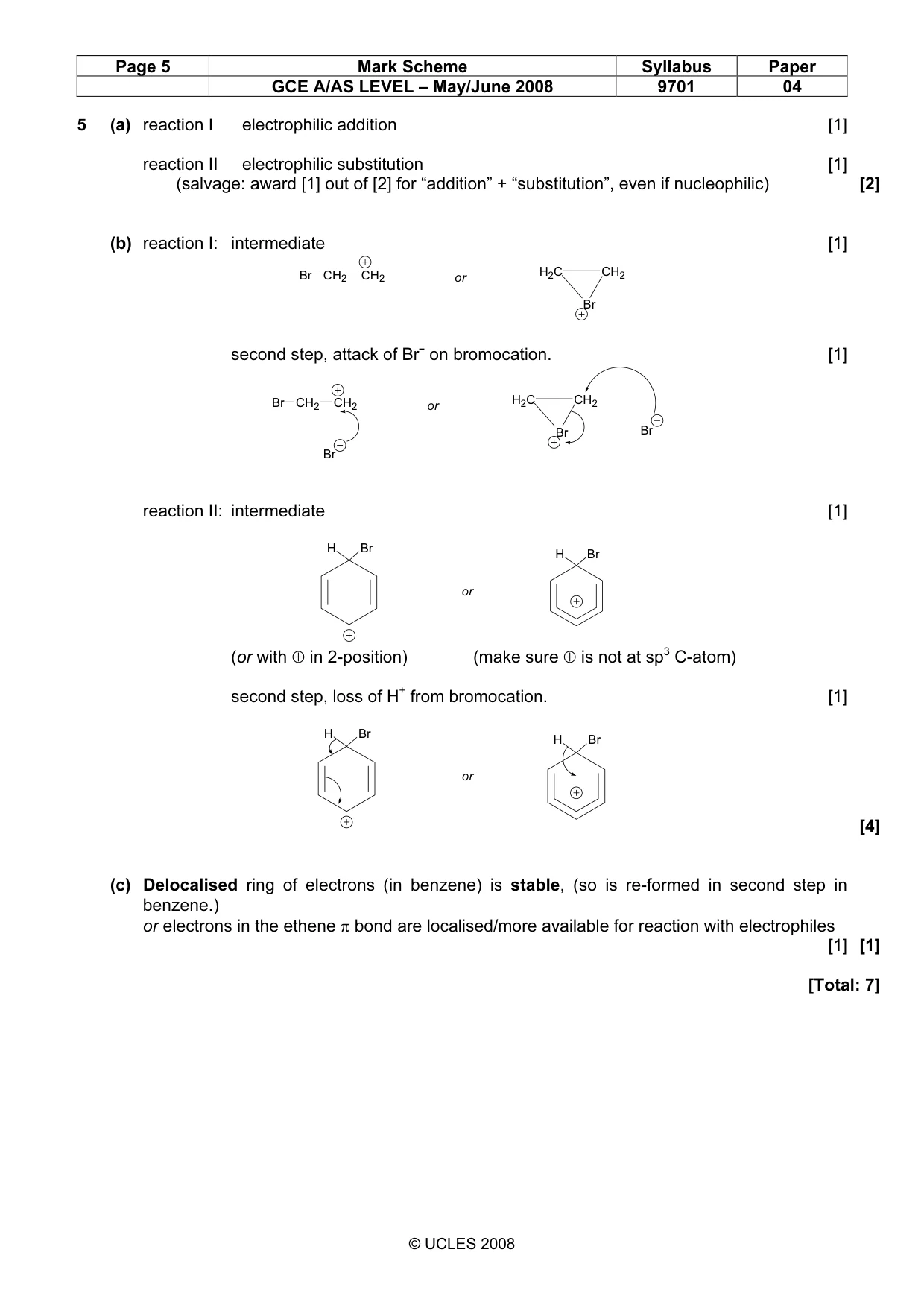 Mark scheme, page 5 of 9