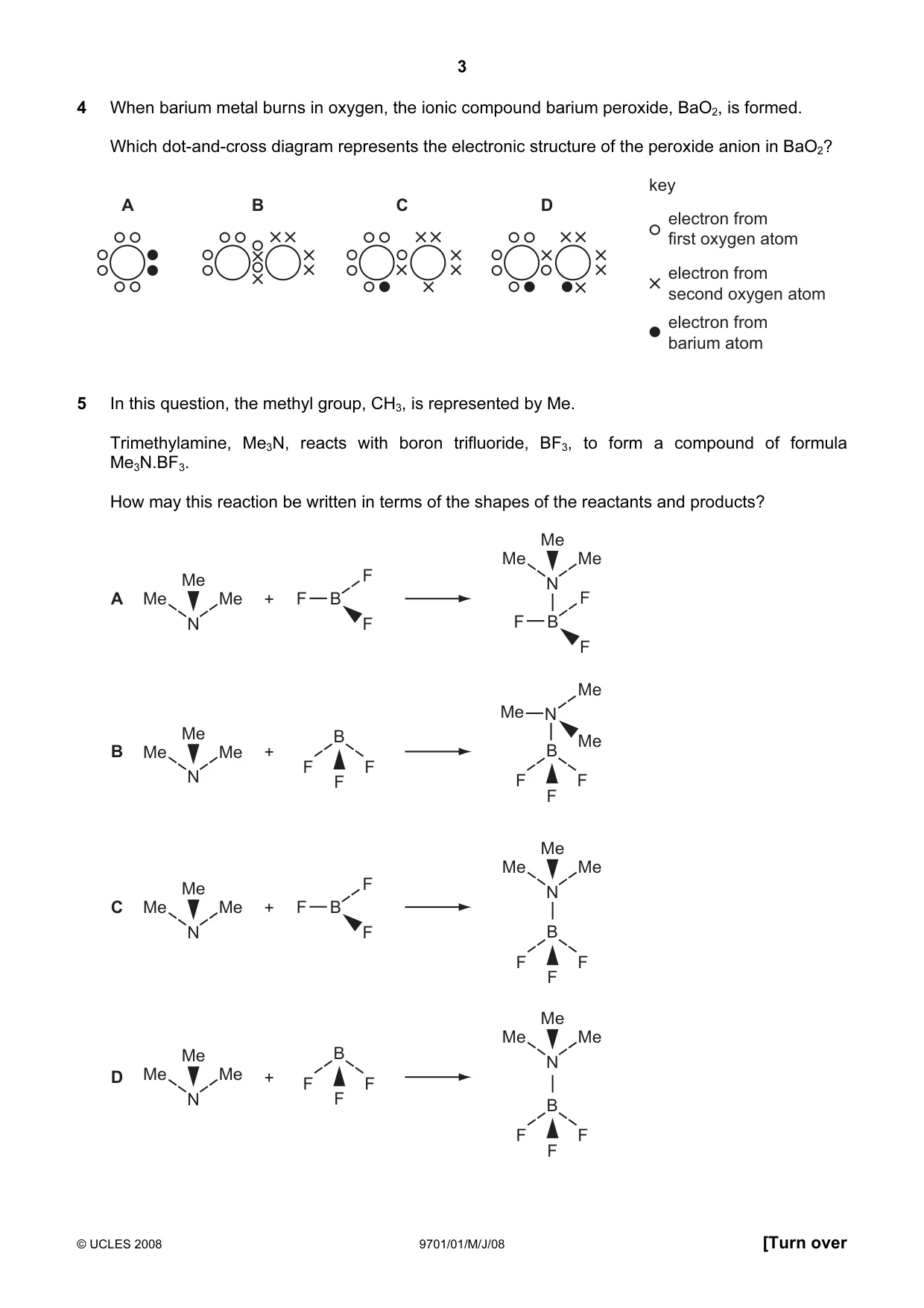 Cambridge A Level Chemistry 9701 2008 May/June Paper 1 · Variant 1 question paper, page 3 of 16