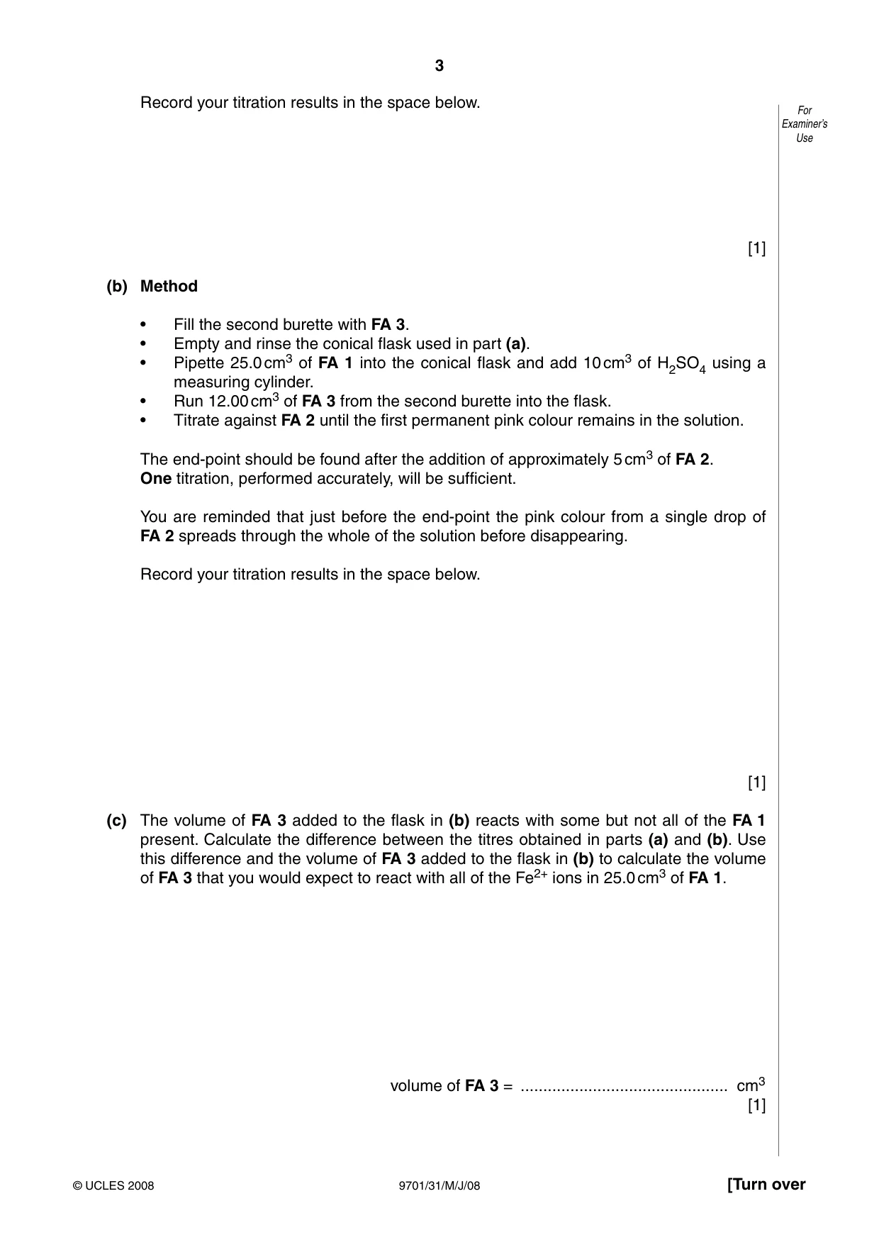 Cambridge A Level Chemistry 9701 2008 May/June Paper 3 · Variant 1 question paper, page 3 of 12