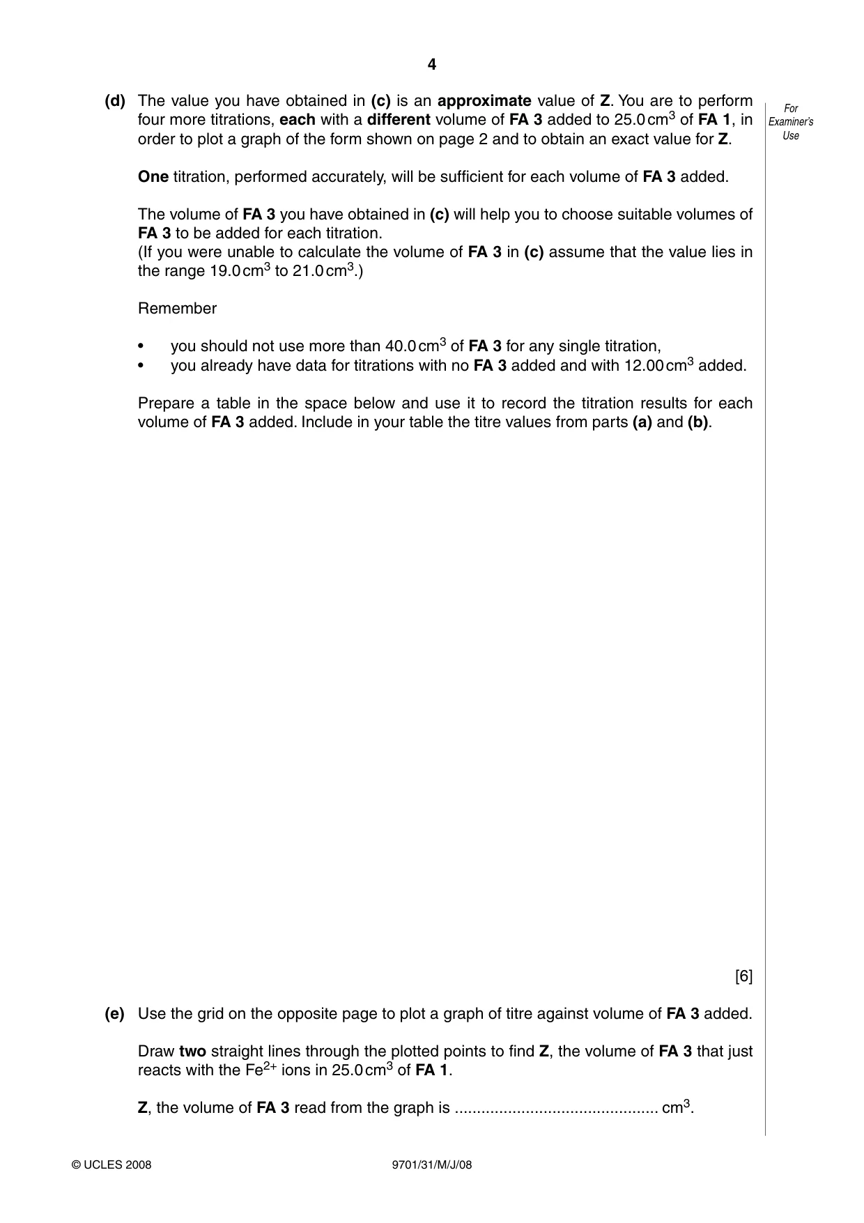 Cambridge A Level Chemistry 9701 2008 May/June Paper 3 · Variant 1 question paper, page 4 of 12