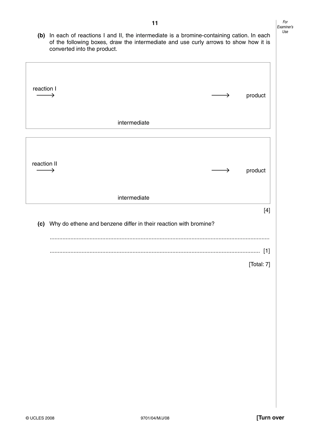 Cambridge A Level Chemistry 9701 2008 May/June Paper 4 · Variant 1 question paper, page 11 of 20