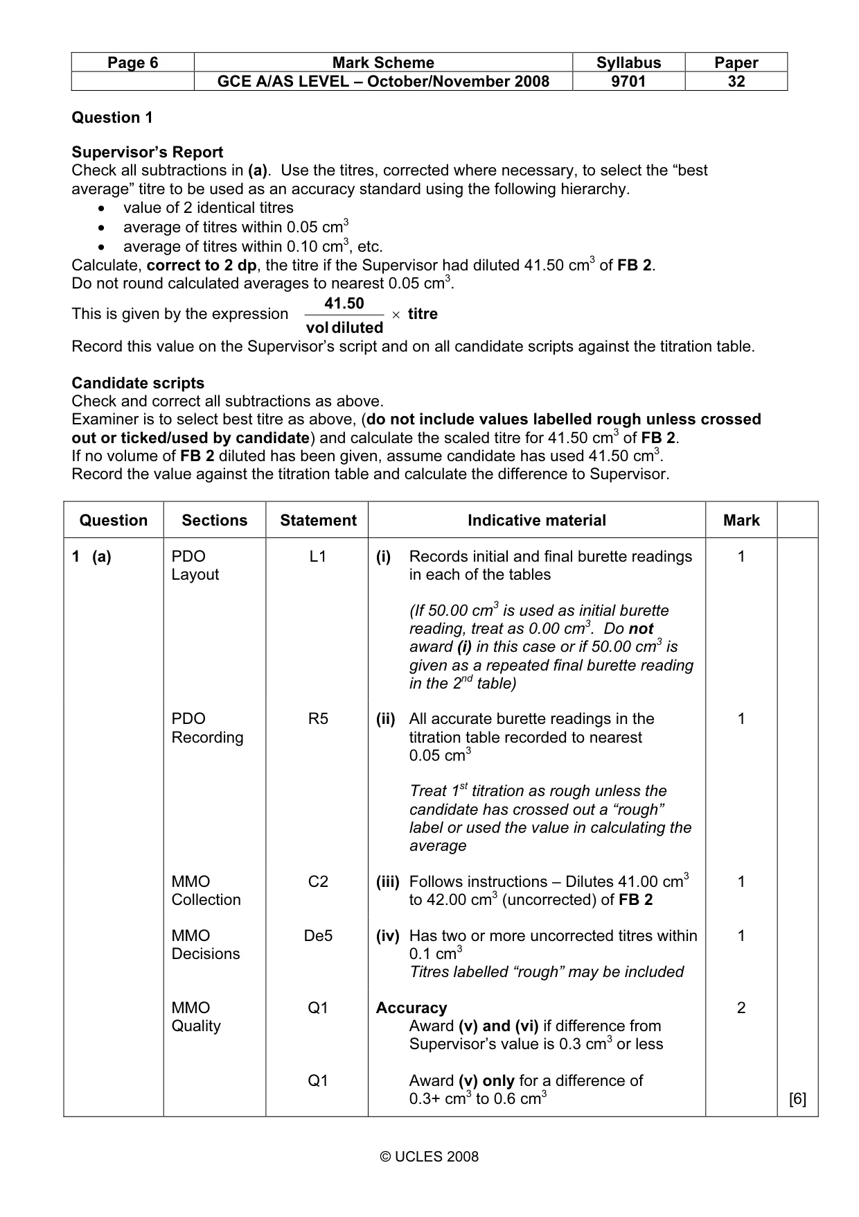 Mark scheme, page 6 of 14