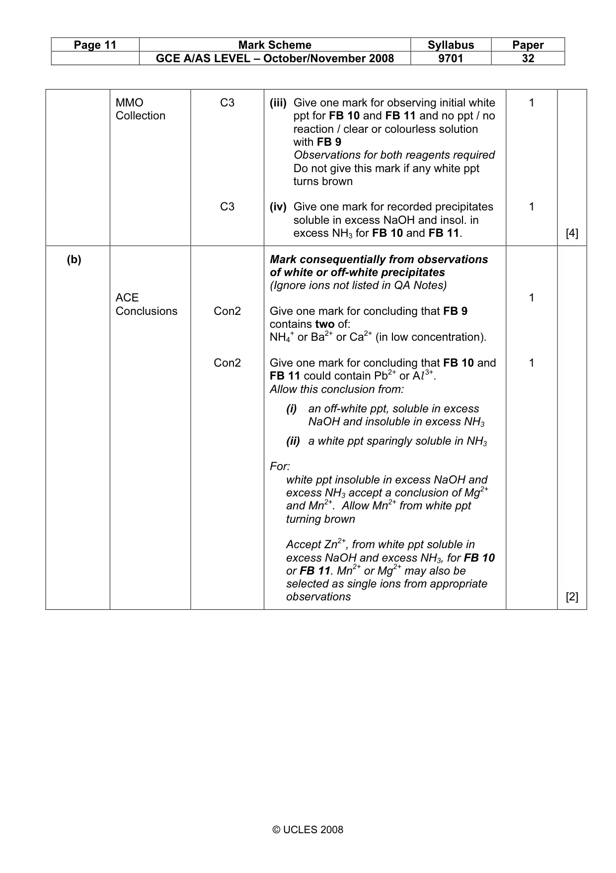 Mark scheme, page 11 of 14