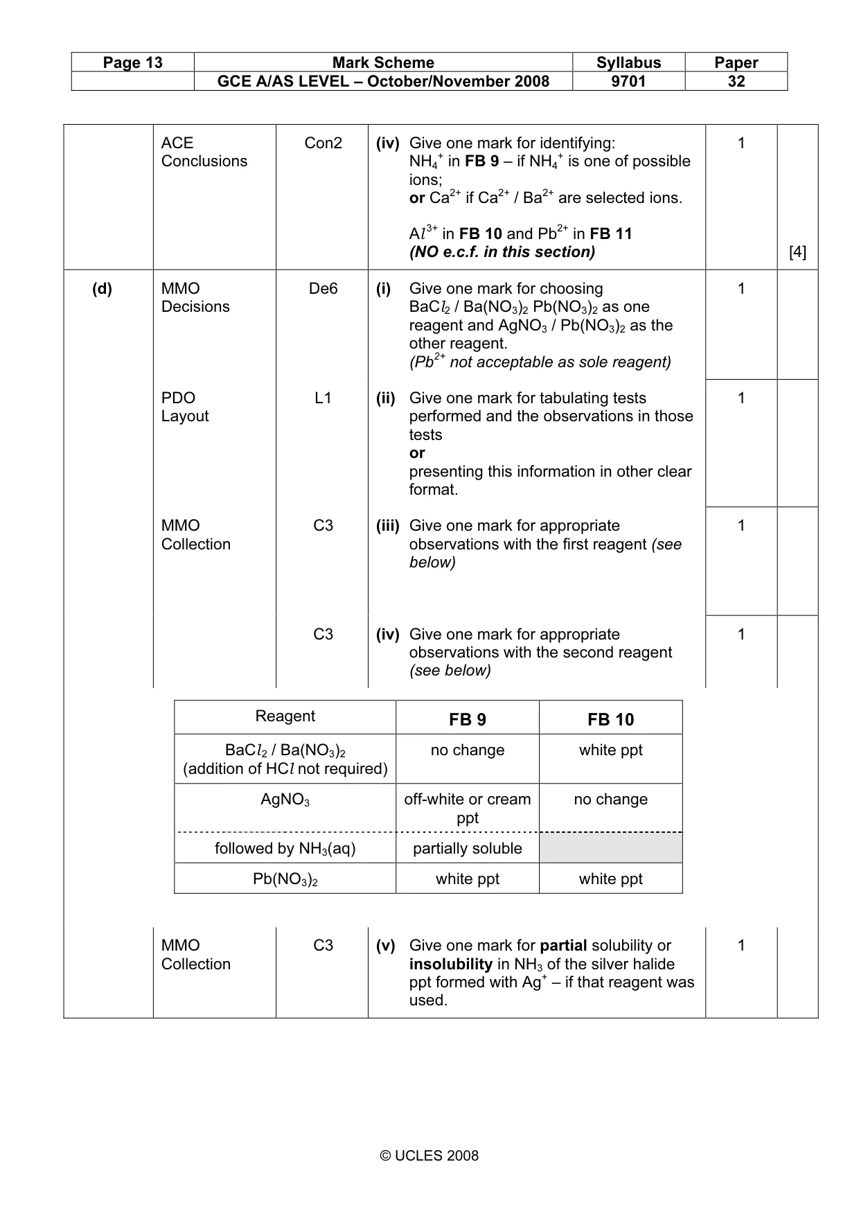Mark scheme, page 13 of 14