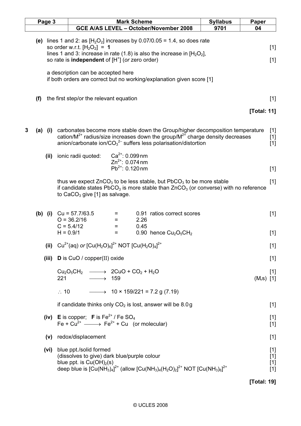 Mark scheme, page 3 of 7