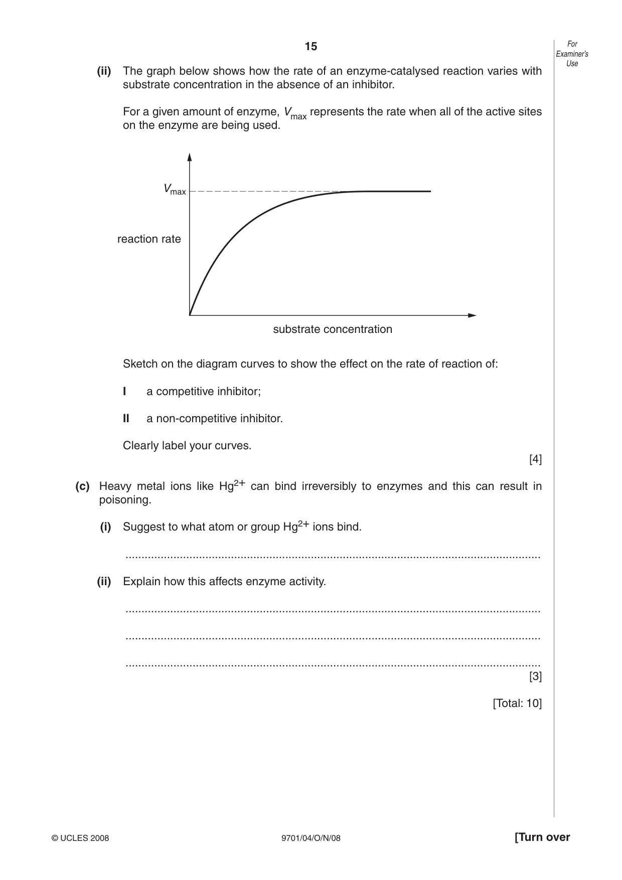 Cambridge A Level Chemistry 9701 2008 Oct/Nov Paper 4 · Variant 1 question paper, page 15 of 20