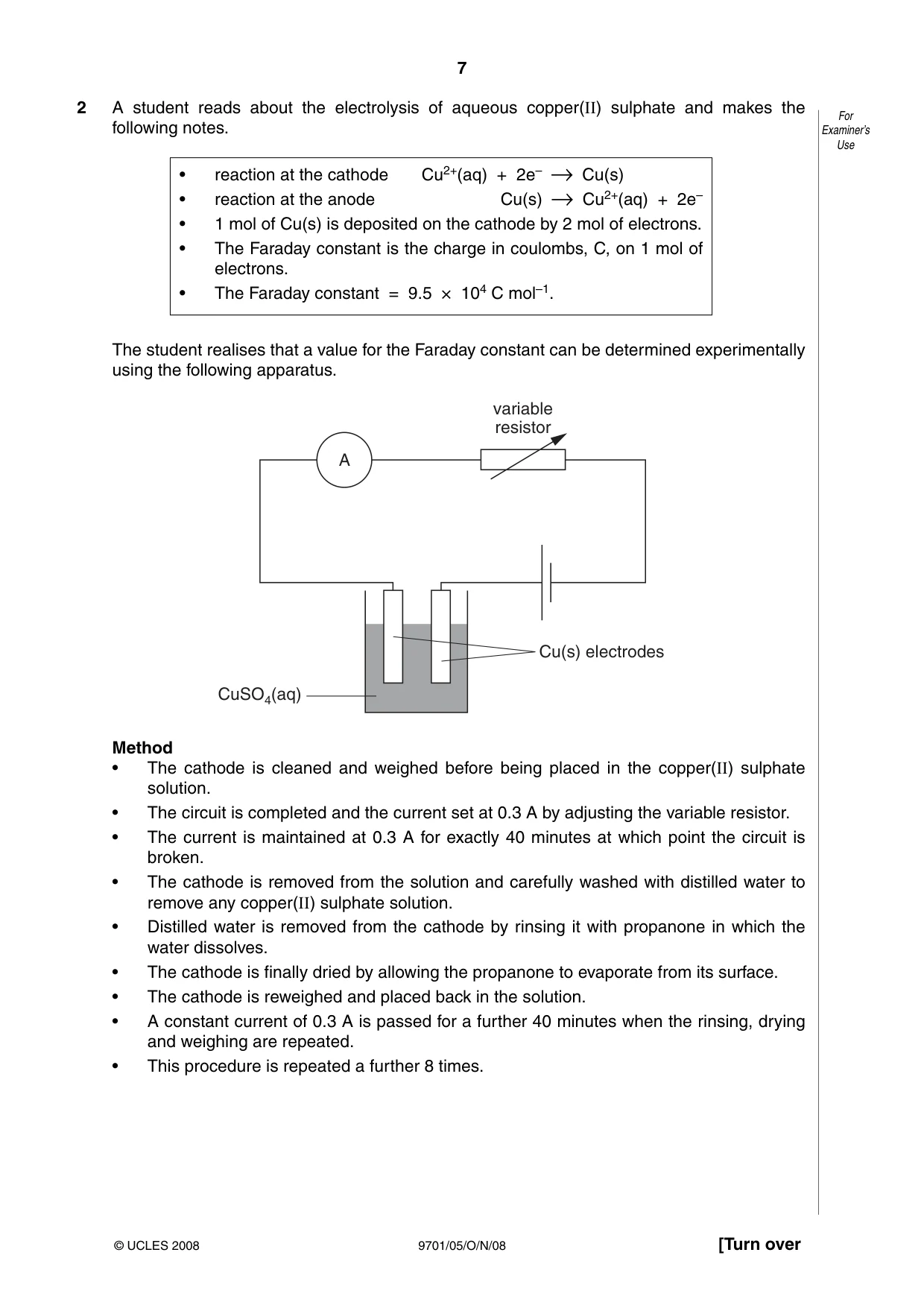 Cambridge A Level Chemistry 9701 2008 Oct/Nov Paper 5 · Variant 1 question paper, page 7 of 12