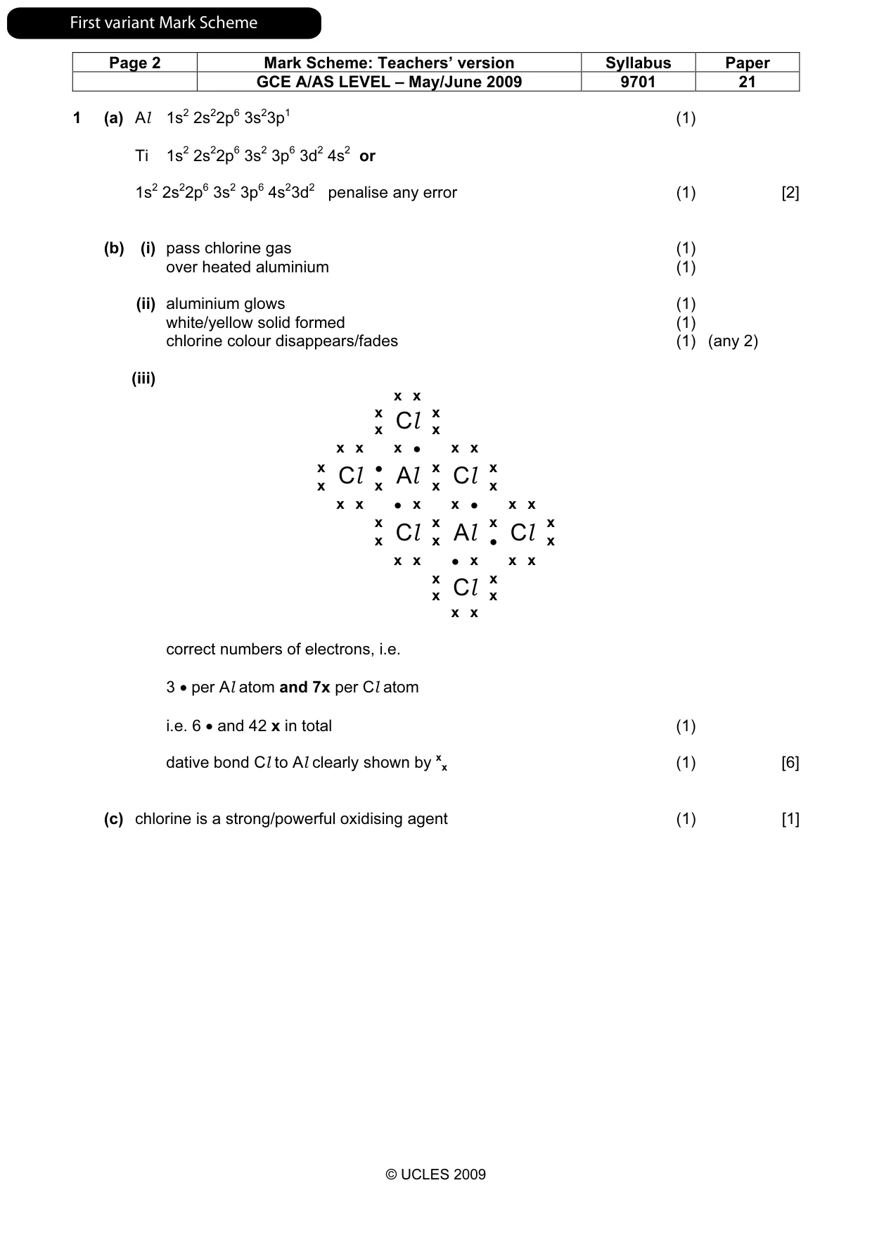 Mark scheme, page 3 of 17