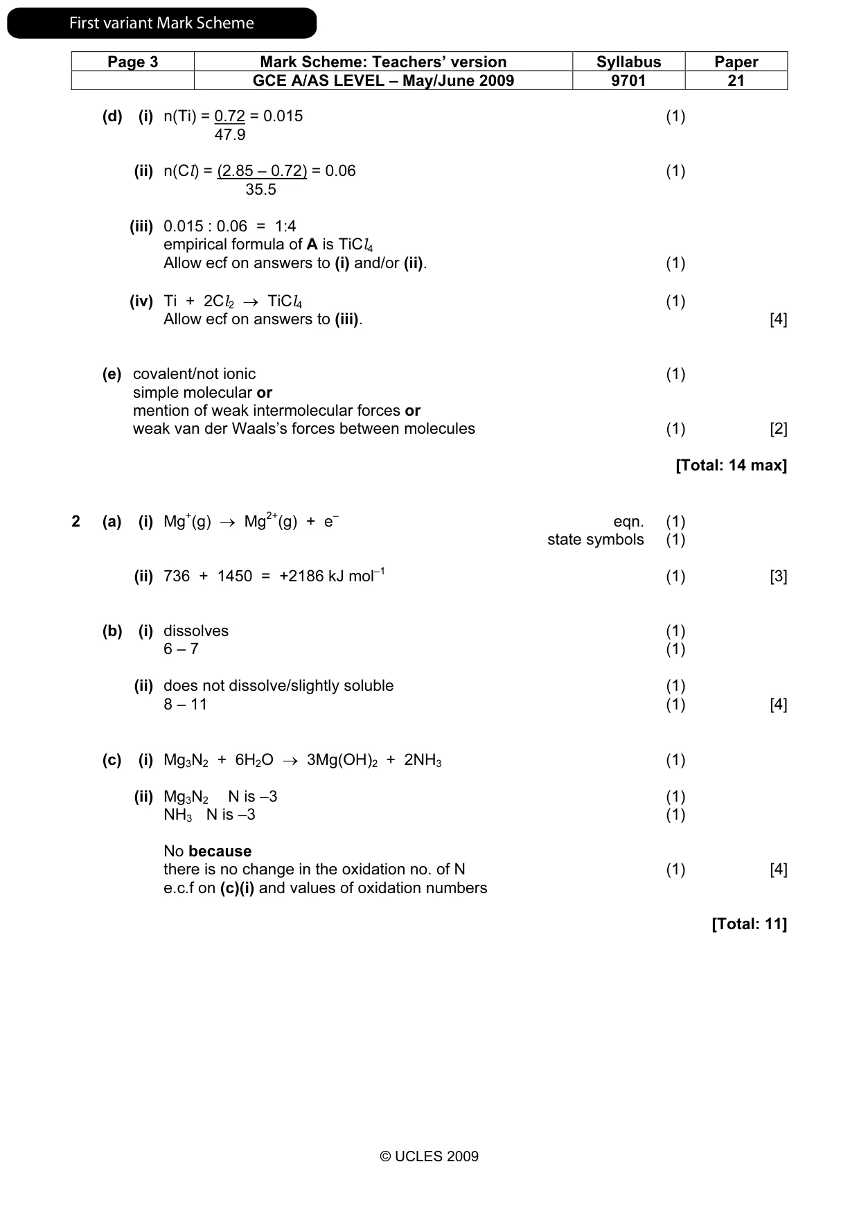 Mark scheme, page 4 of 17