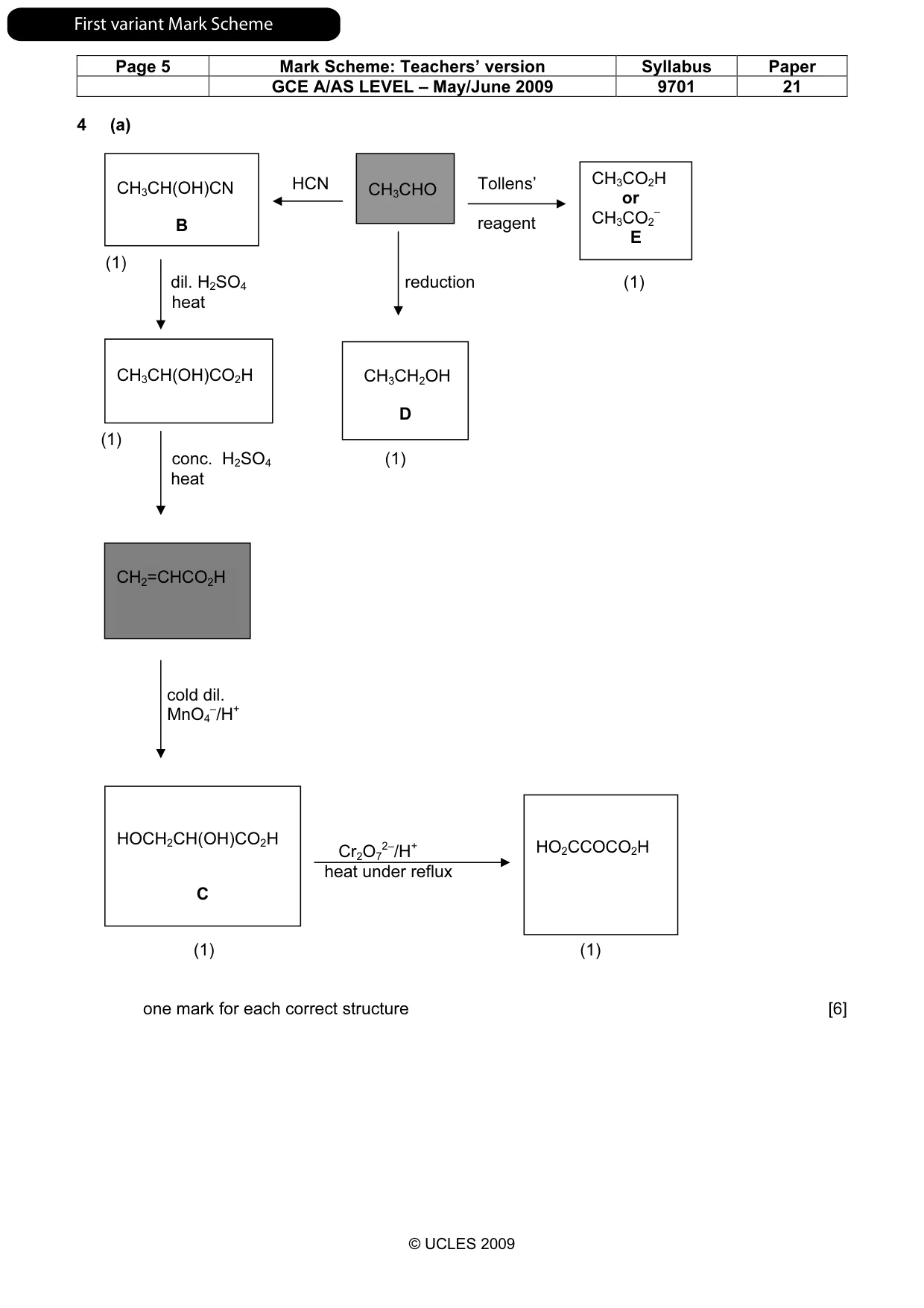 Mark scheme, page 6 of 17