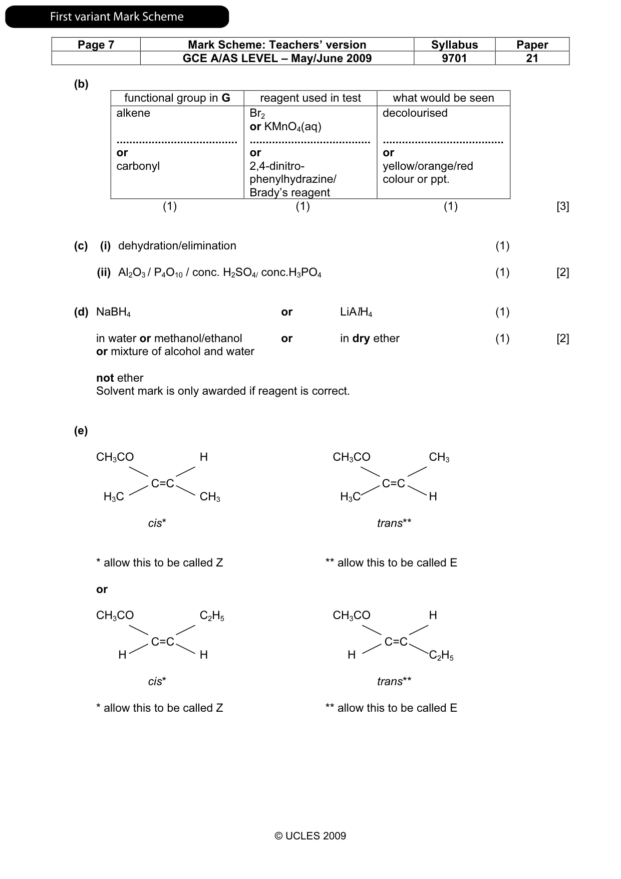 Mark scheme, page 8 of 17