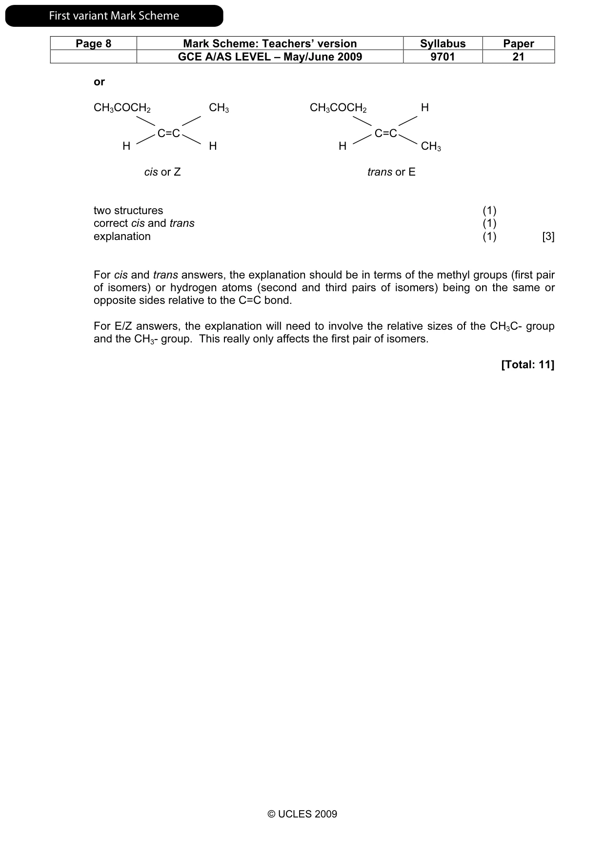 Mark scheme, page 9 of 17