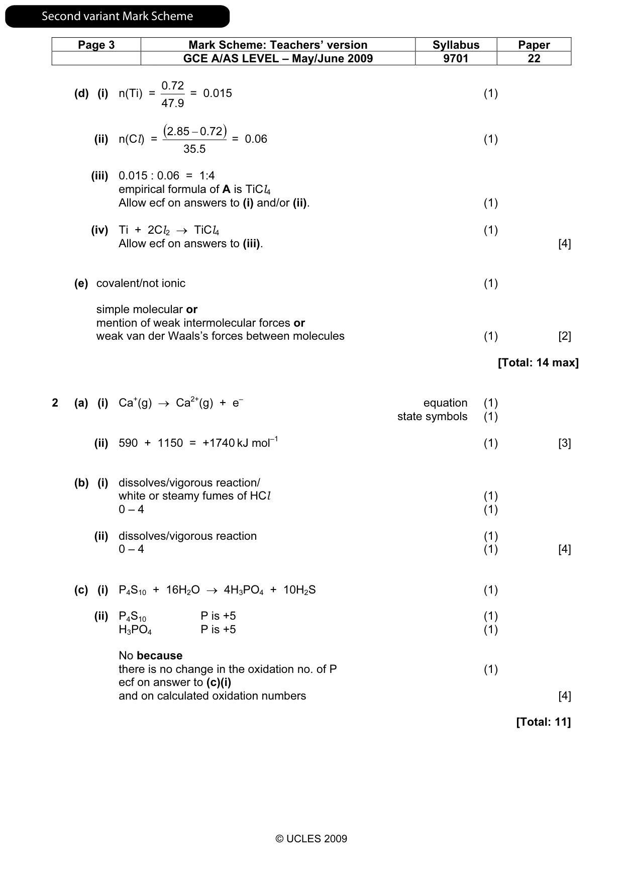 Mark scheme, page 12 of 17