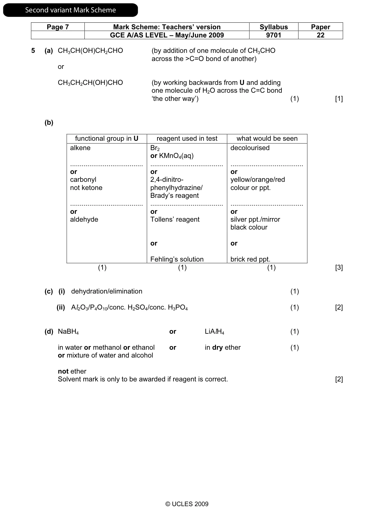 Mark scheme, page 16 of 17