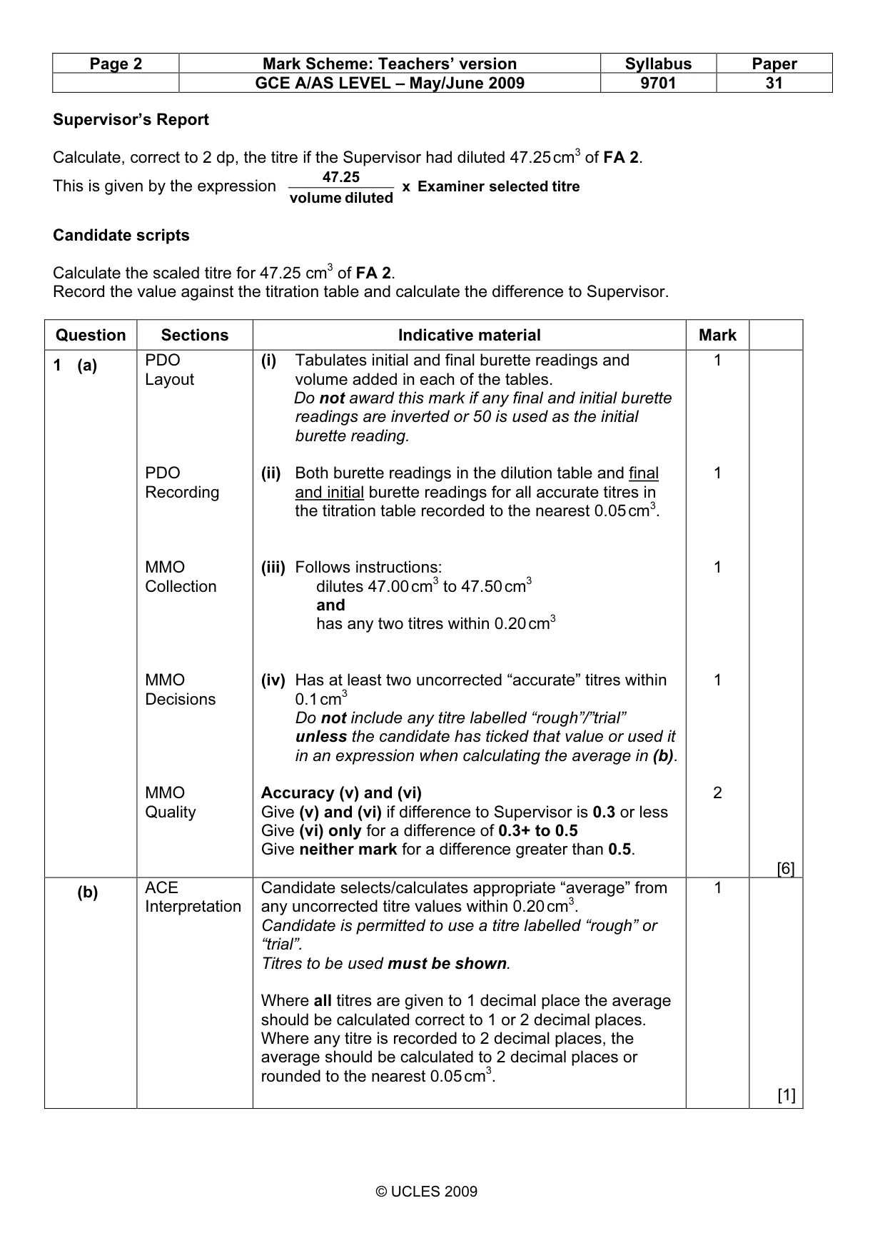 Mark scheme, page 2 of 7