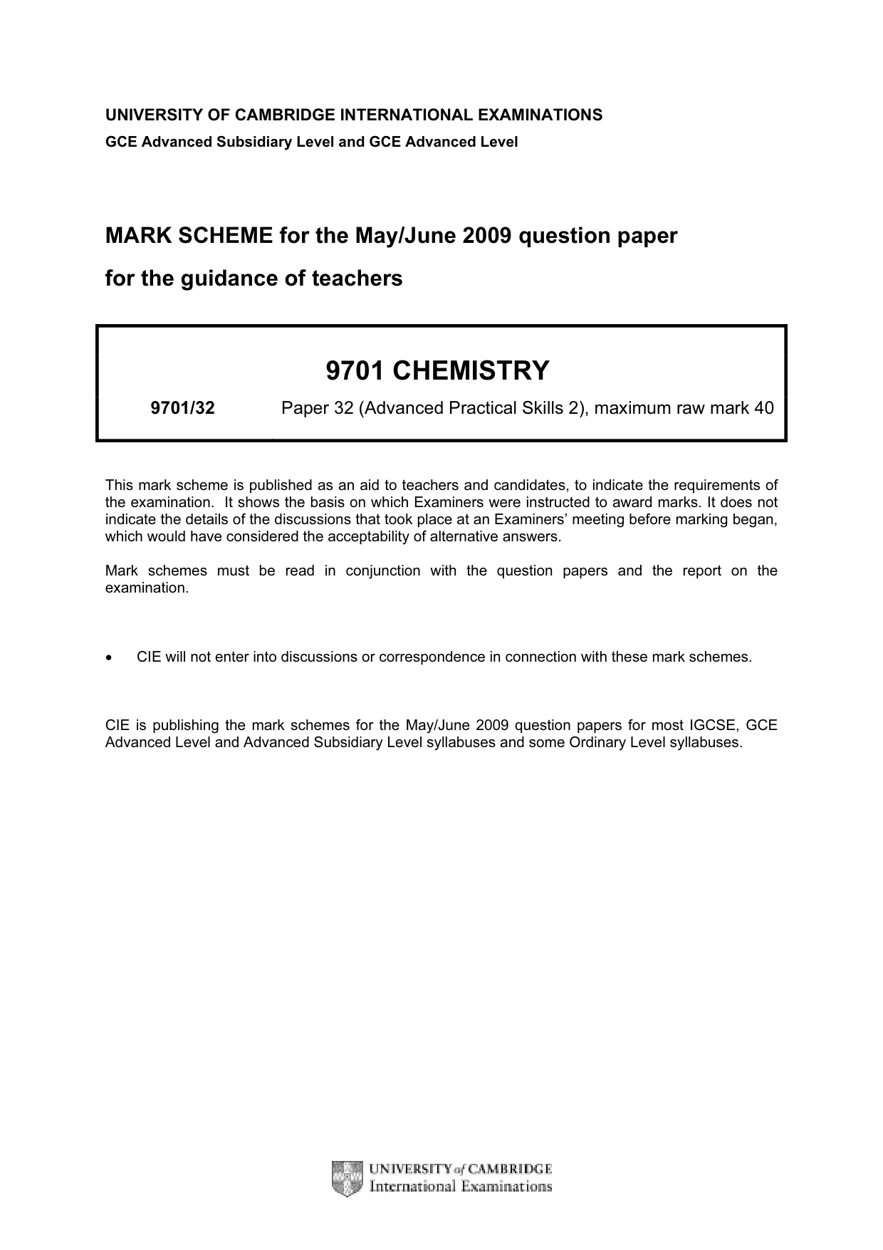 Mark scheme, page 1 of 8
