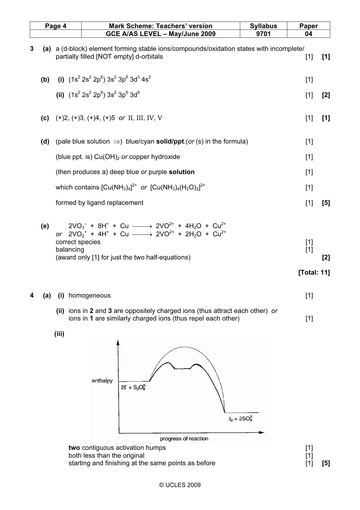 Mark scheme, page 4 of 10