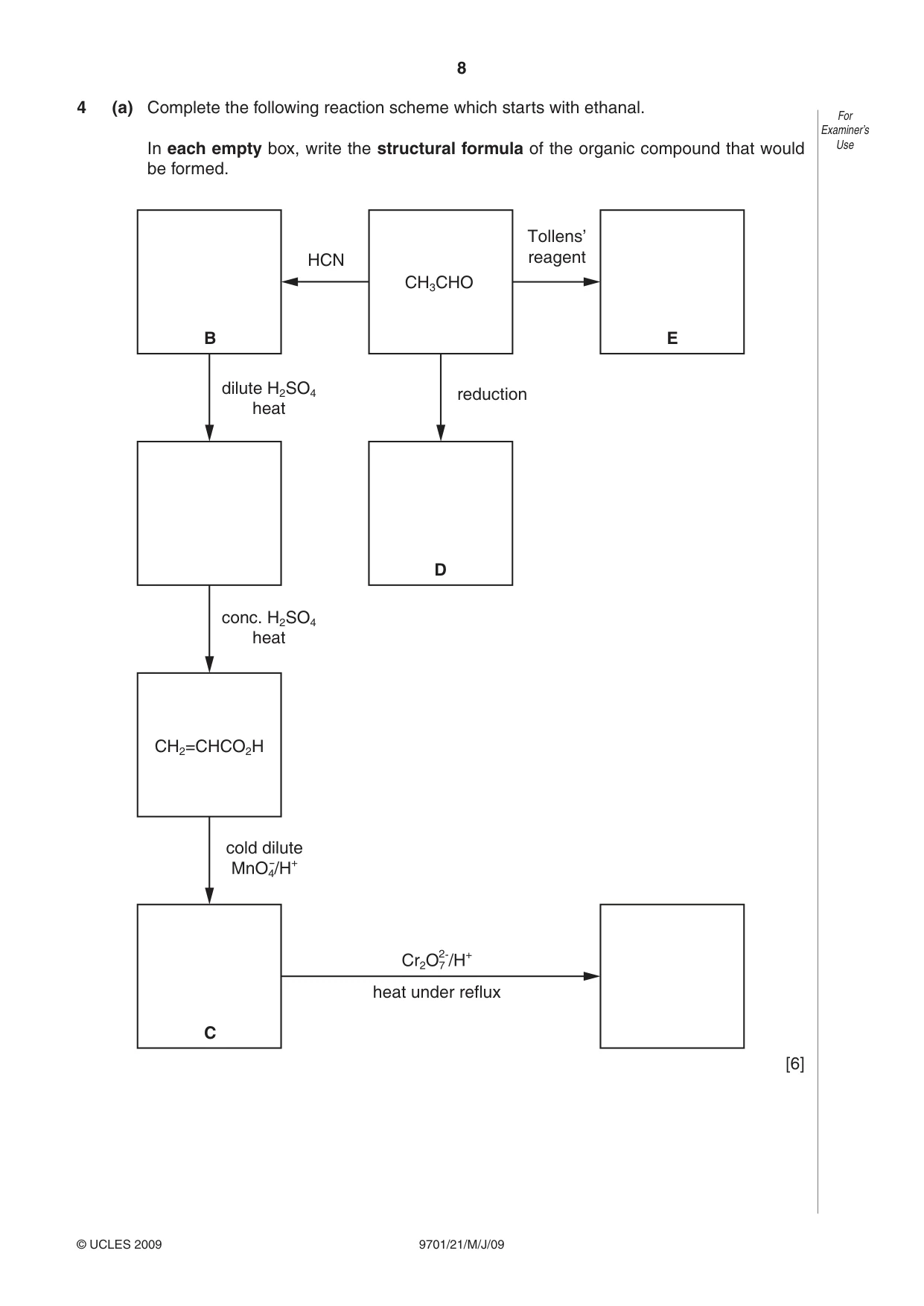 Cambridge A Level Chemistry 9701 2009 May/June Paper 2 · Variant 1 question paper, page 9 of 25