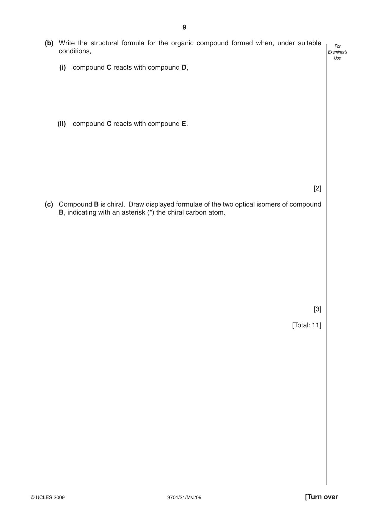 Cambridge A Level Chemistry 9701 2009 May/June Paper 2 · Variant 1 question paper, page 10 of 25