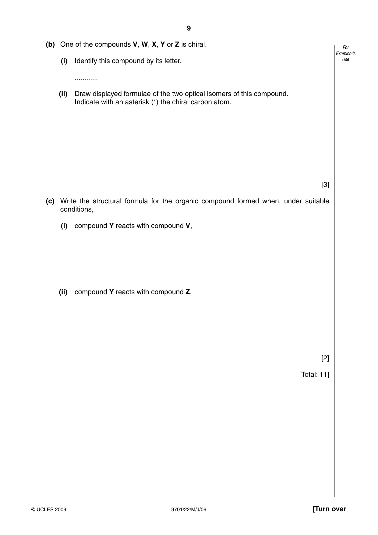 Cambridge A Level Chemistry 9701 2009 May/June Paper 2 · Variant 1 question paper, page 22 of 25