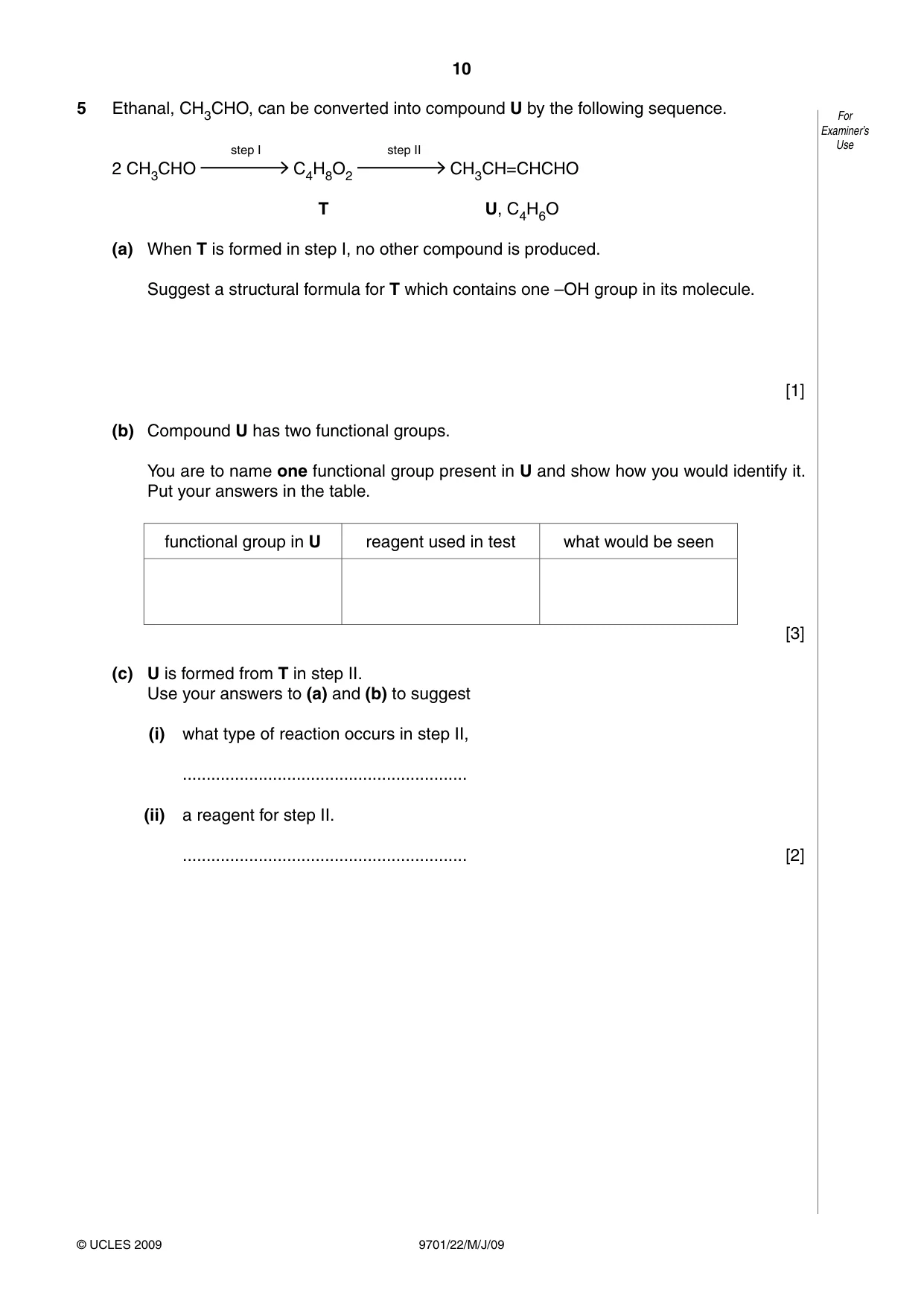 Cambridge A Level Chemistry 9701 2009 May/June Paper 2 · Variant 1 question paper, page 23 of 25