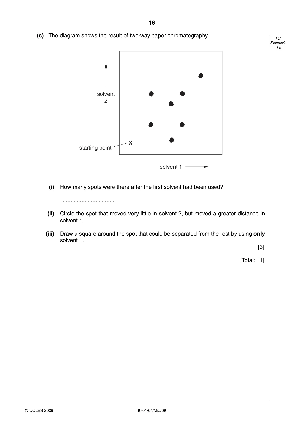 Cambridge A Level Chemistry 9701 2009 May/June Paper 4 · Variant 1 question paper, page 16 of 20