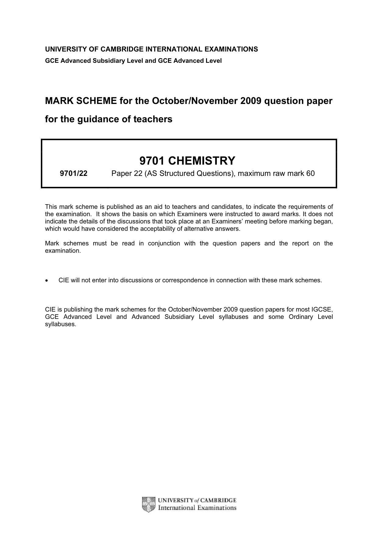 Mark scheme, page 1 of 7