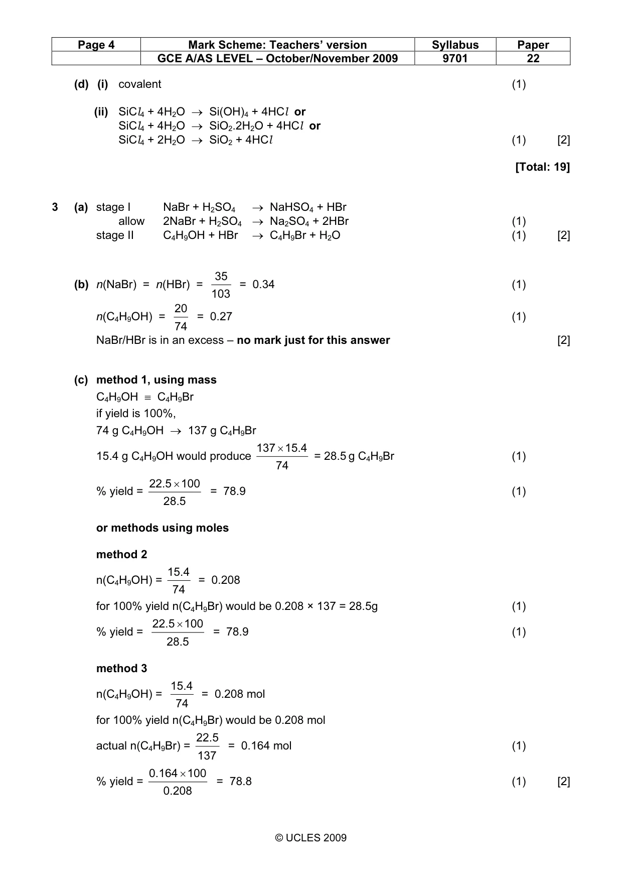Mark scheme, page 4 of 7