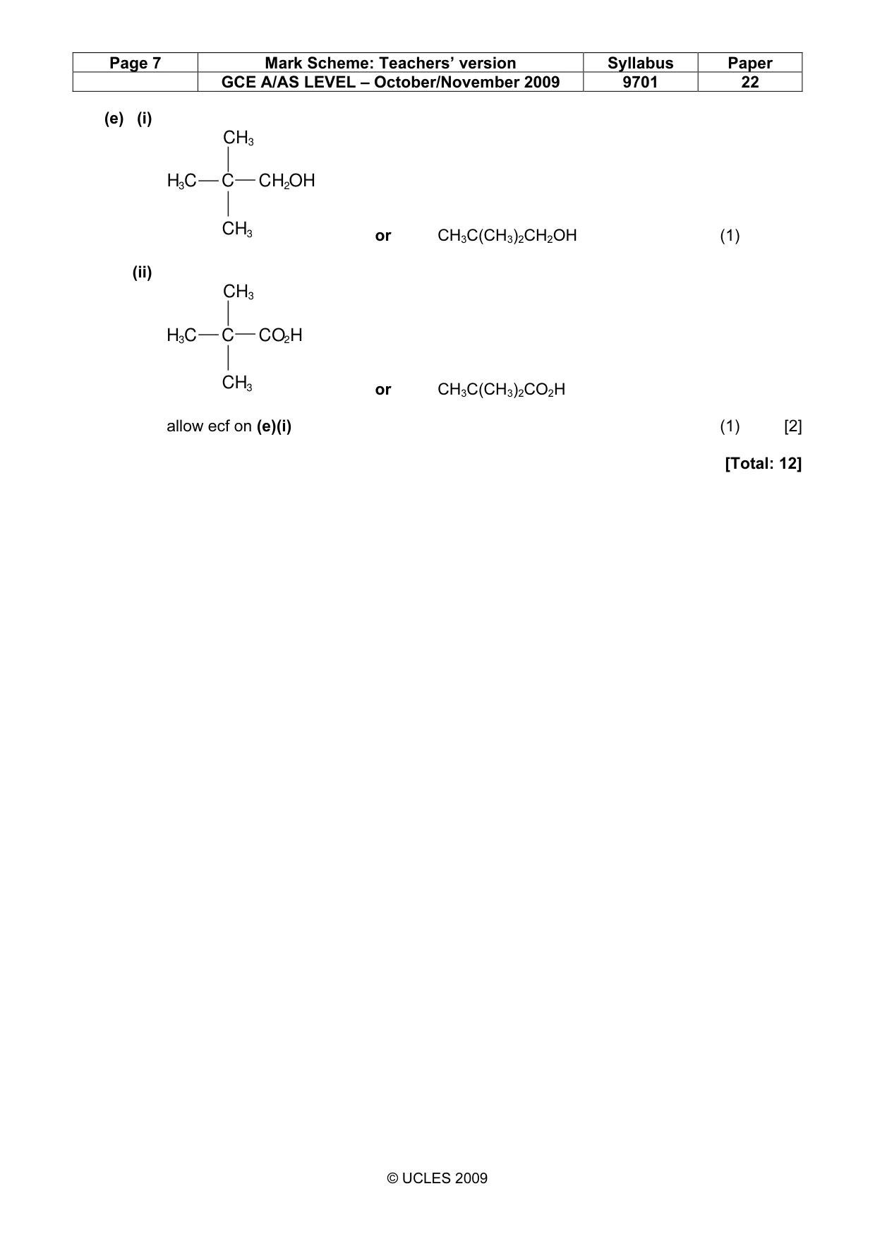 Mark scheme, page 7 of 7