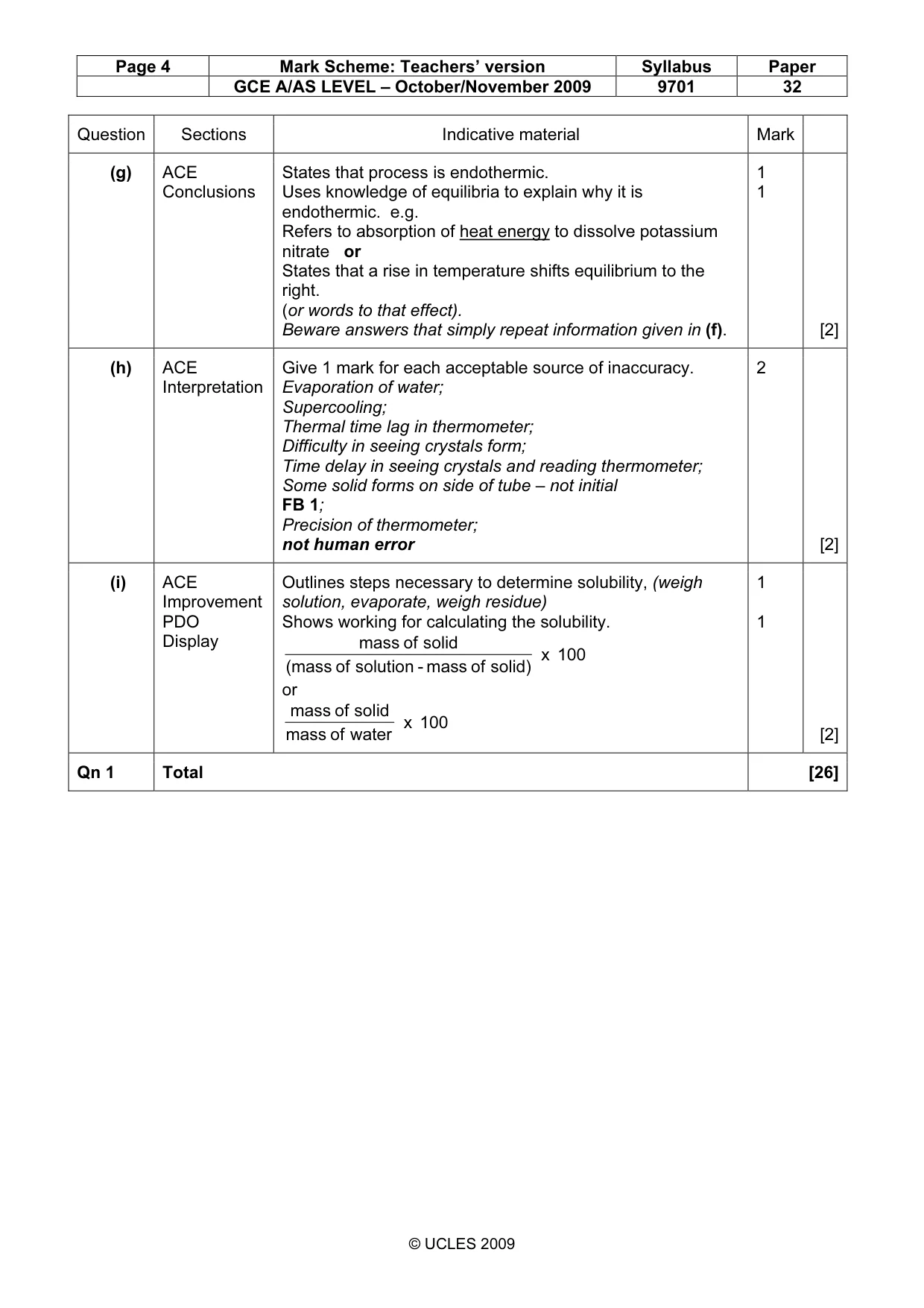 Mark scheme, page 4 of 6