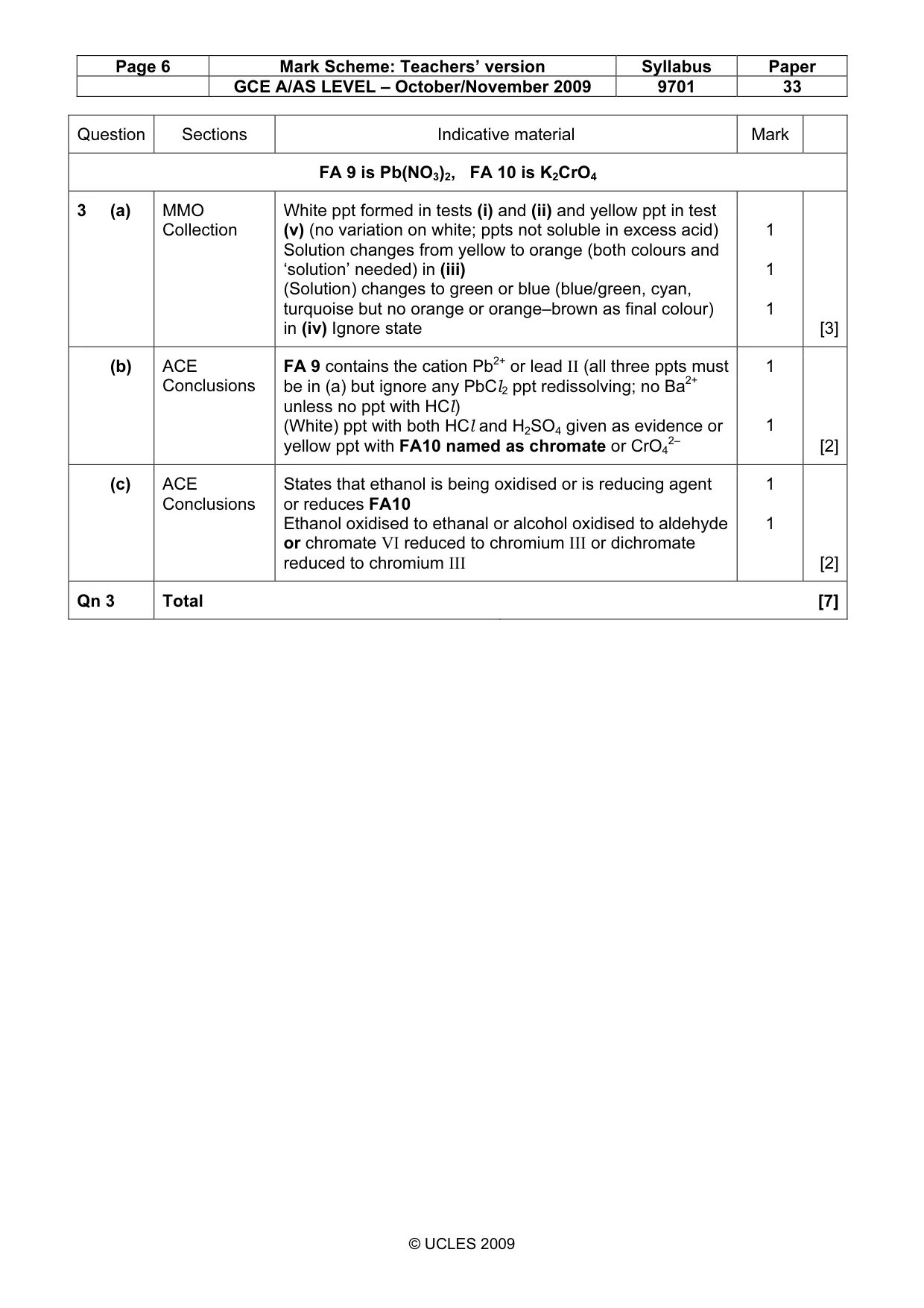 Mark scheme, page 6 of 6