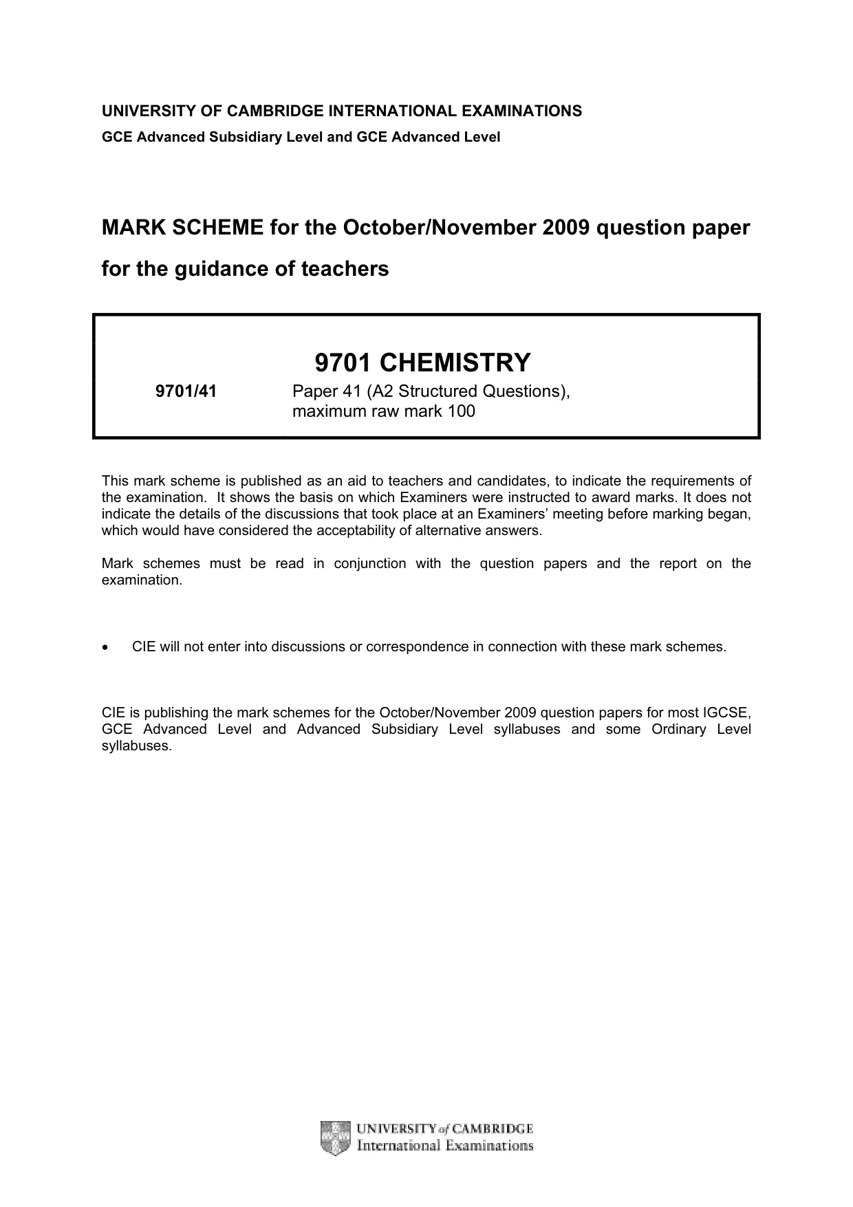 Mark scheme, page 1 of 8