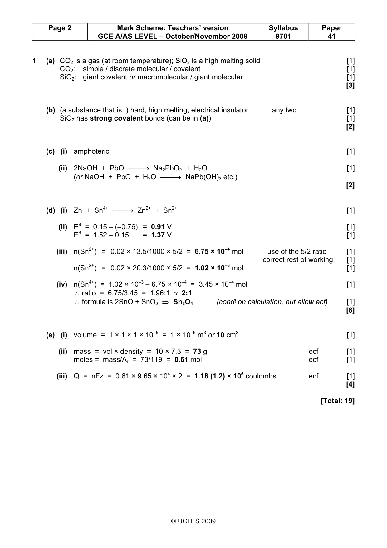 Mark scheme, page 2 of 8