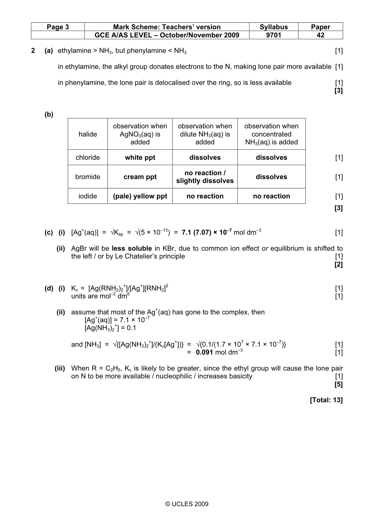 Mark scheme, page 3 of 8