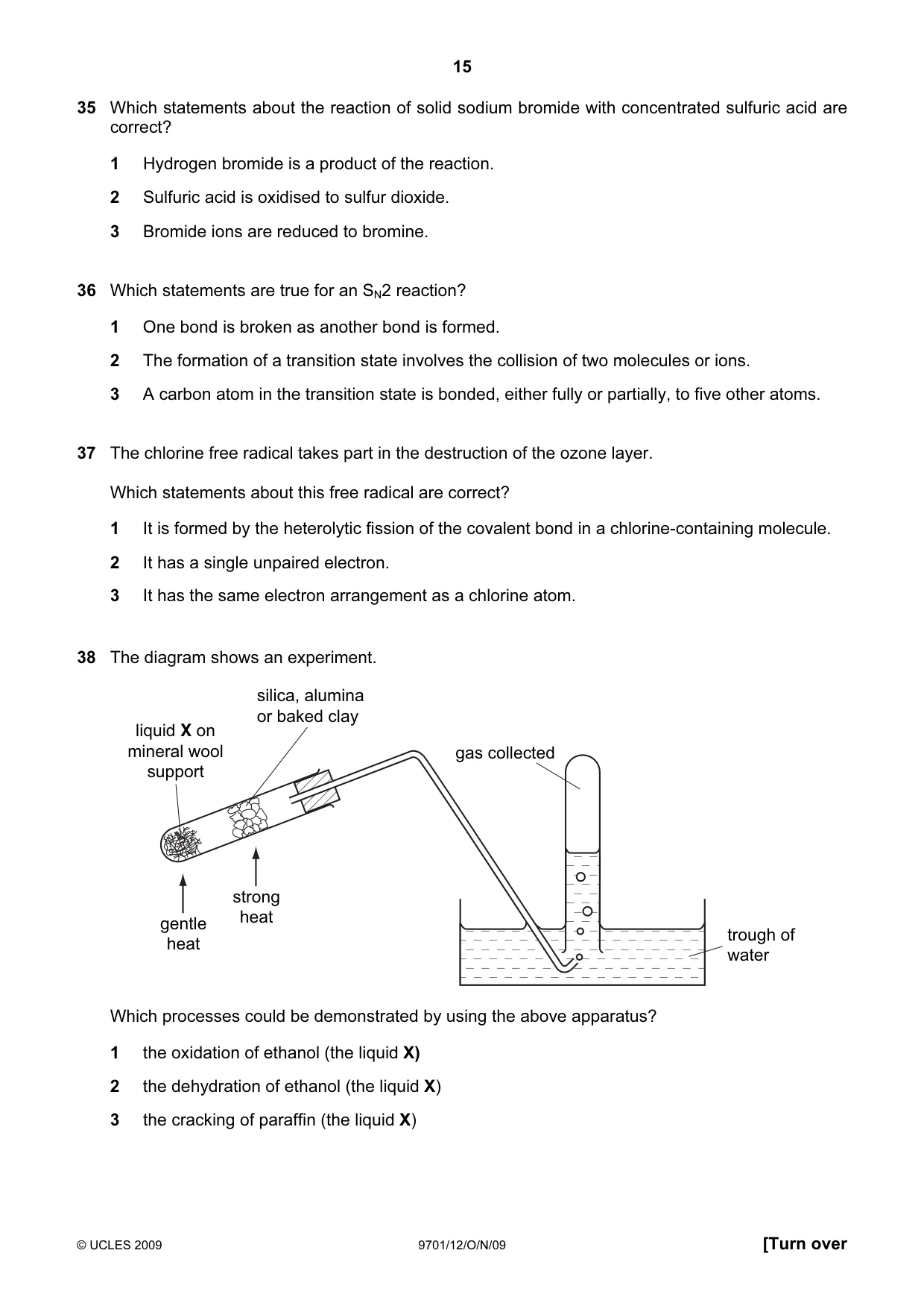Cambridge A Level Chemistry 9701 2009 Oct/Nov Paper 1 · Variant 2 question paper, page 15 of 16
