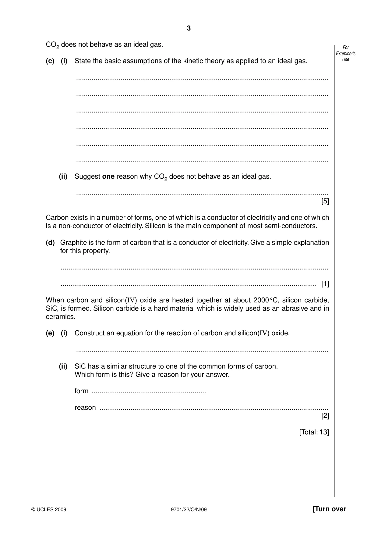 Cambridge A Level Chemistry 9701 2009 Oct/Nov Paper 2 · Variant 2 question paper, page 3 of 12