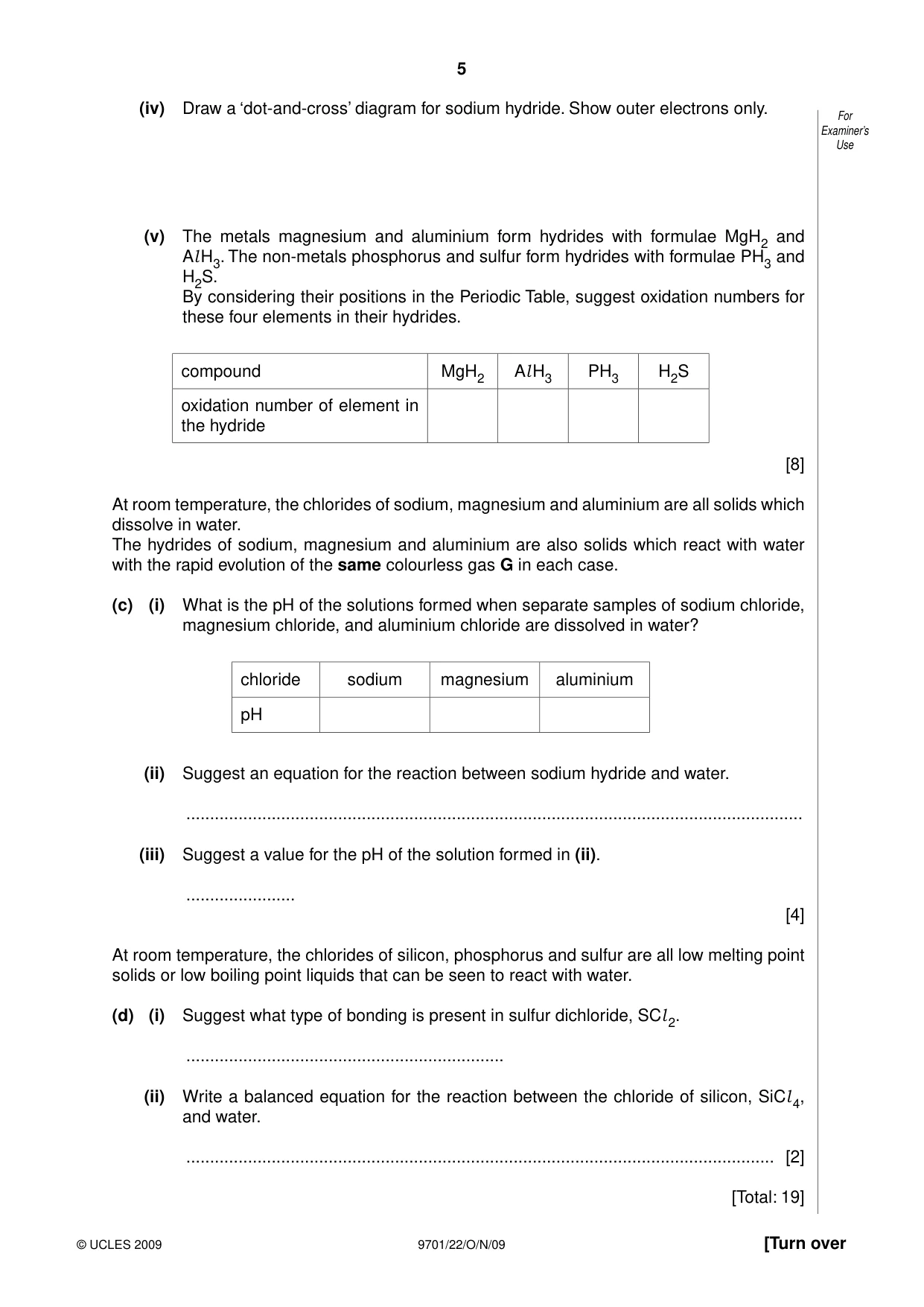 Cambridge A Level Chemistry 9701 2009 Oct/Nov Paper 2 · Variant 2 question paper, page 5 of 12