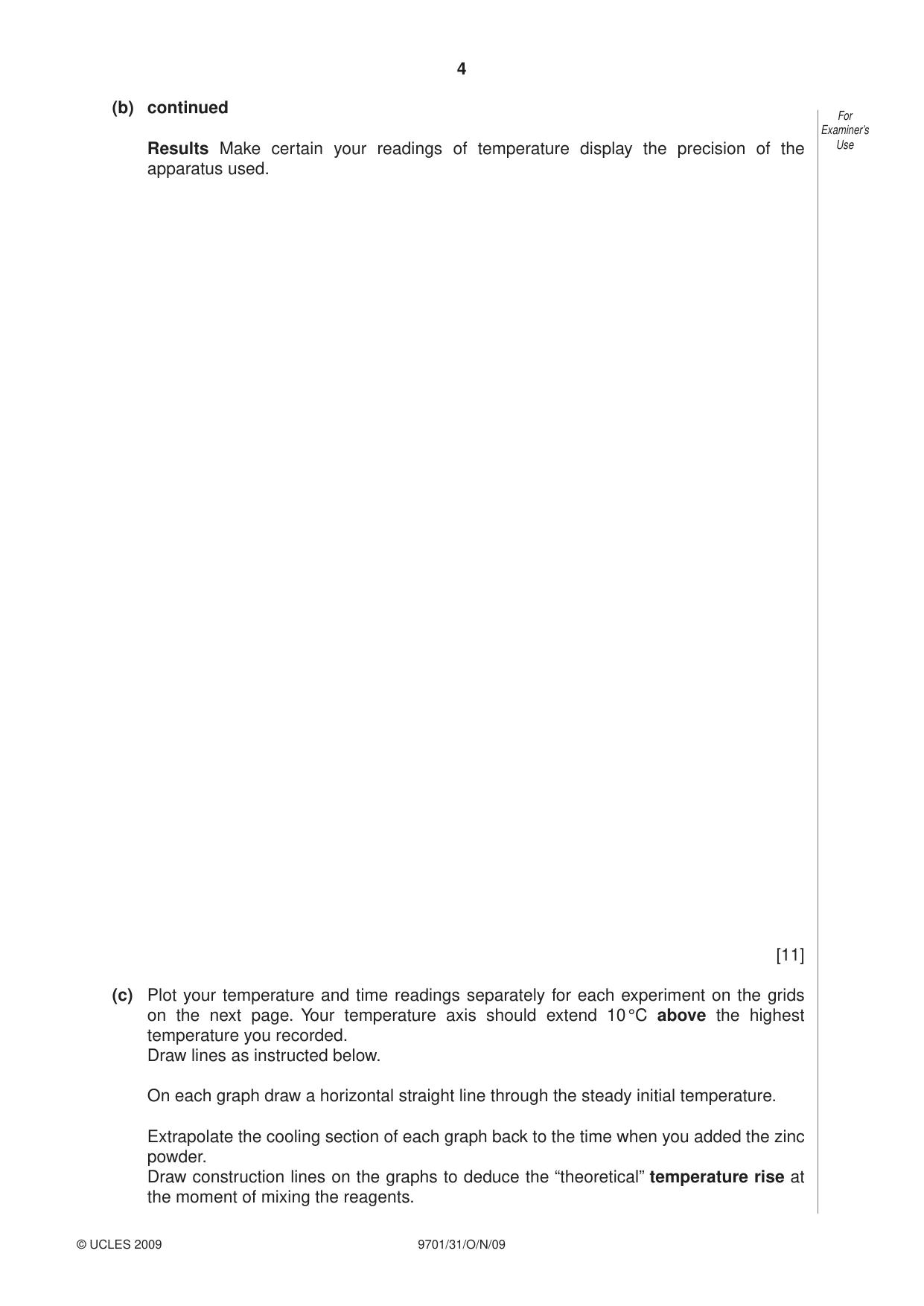 Cambridge A Level Chemistry 9701 2009 Oct/Nov Paper 3 · Variant 1 question paper, page 4 of 12