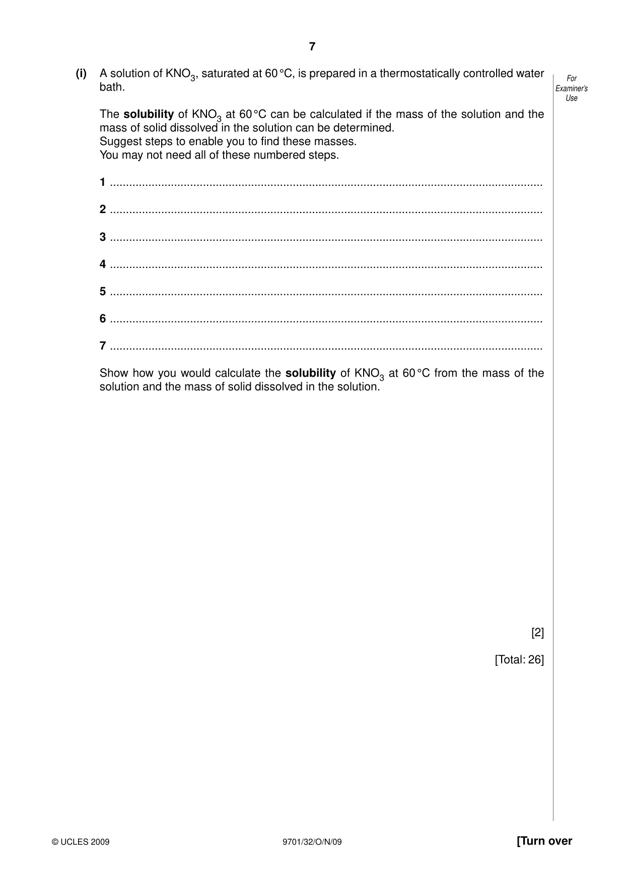 Cambridge A Level Chemistry 9701 2009 Oct/Nov Paper 3 · Variant 2 question paper, page 7 of 12
