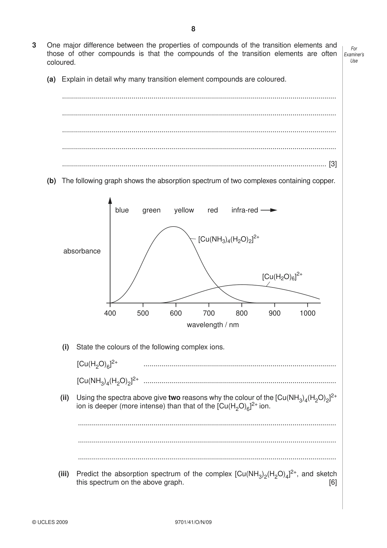 Cambridge A Level Chemistry 9701 2009 Oct/Nov Paper 4 · Variant 1 question paper, page 8 of 20