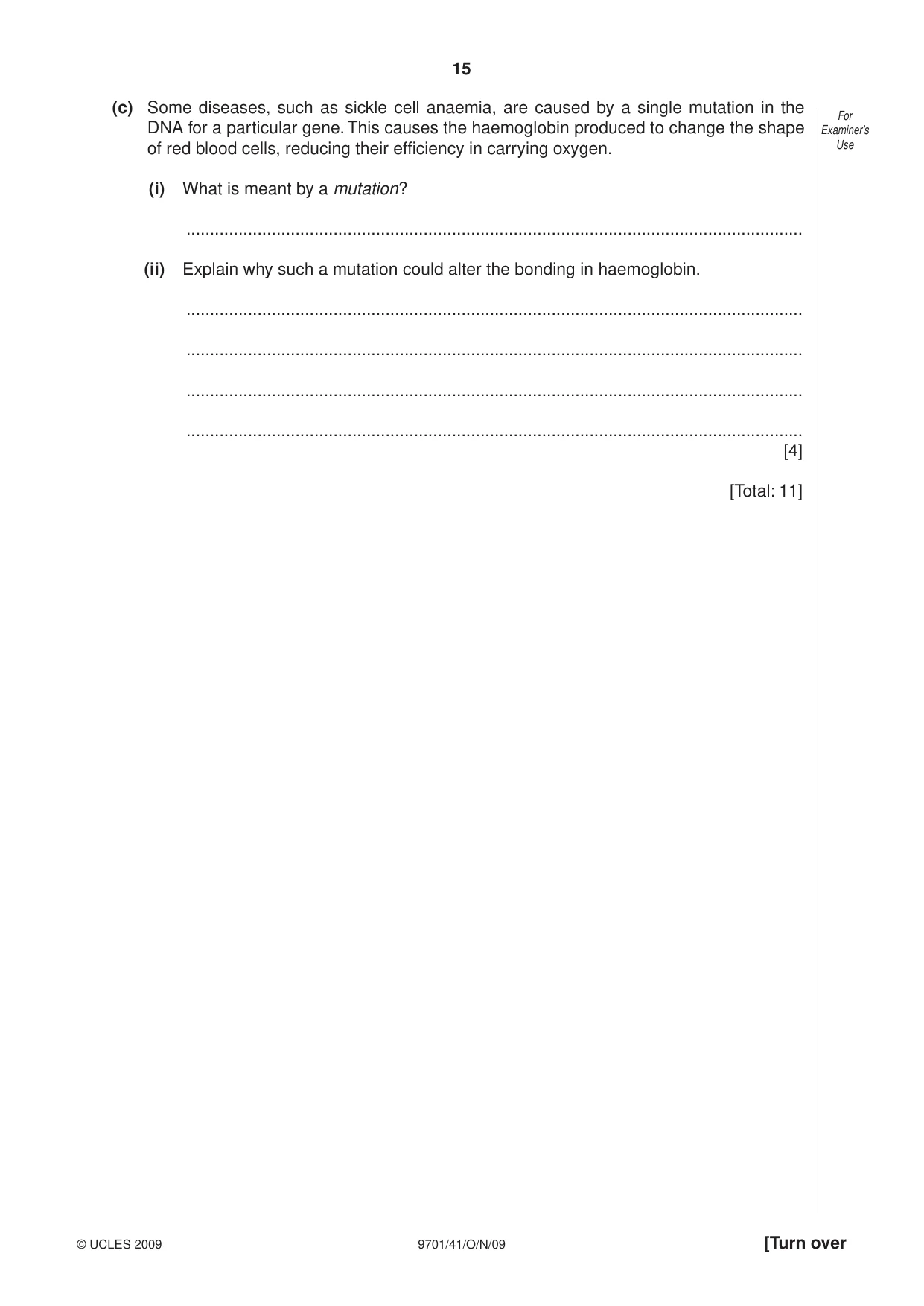Cambridge A Level Chemistry 9701 2009 Oct/Nov Paper 4 · Variant 1 question paper, page 15 of 20