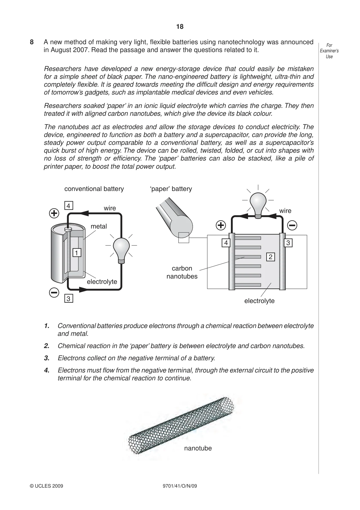 Cambridge A Level Chemistry 9701 2009 Oct/Nov Paper 4 · Variant 1 question paper, page 18 of 20