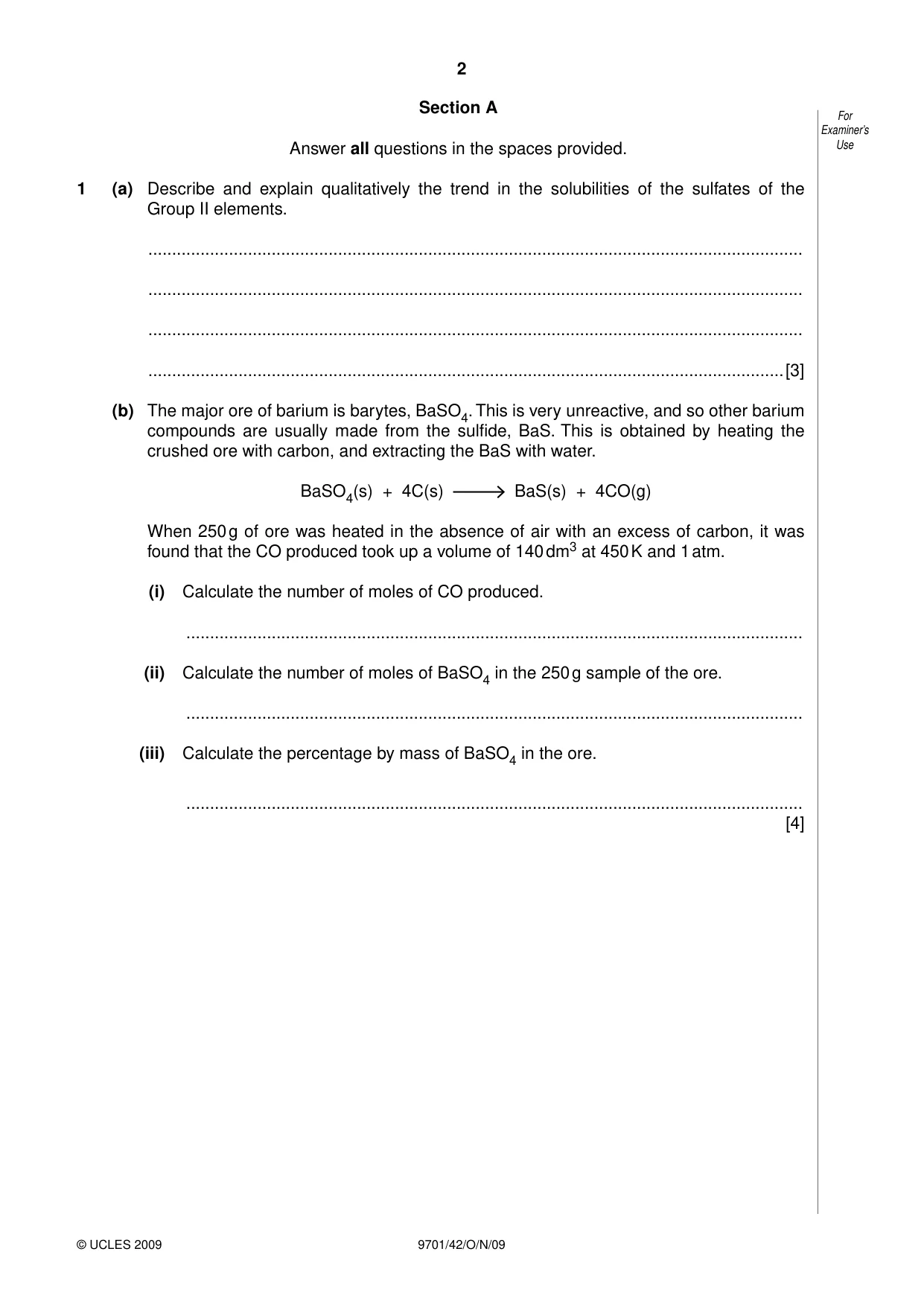 Cambridge A Level Chemistry 9701 2009 Oct/Nov Paper 4 · Variant 2 question paper, page 2 of 24