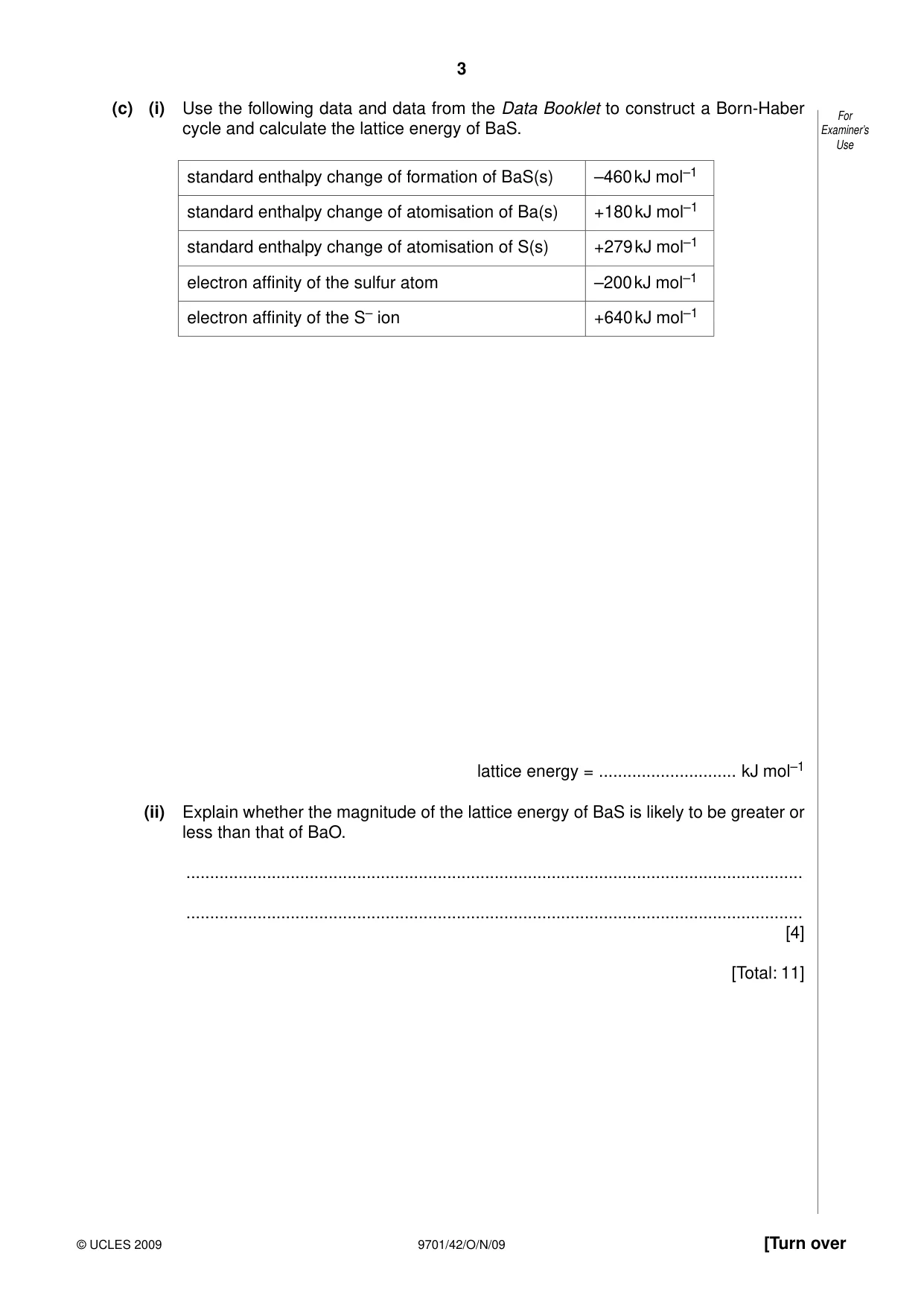 Cambridge A Level Chemistry 9701 2009 Oct/Nov Paper 4 · Variant 2 question paper, page 3 of 24