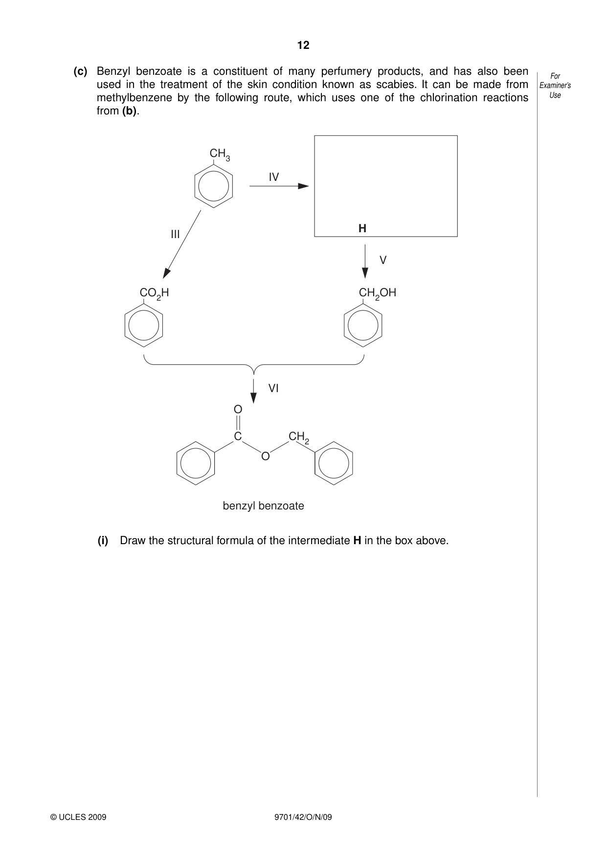 Cambridge A Level Chemistry 9701 2009 Oct/Nov Paper 4 · Variant 2 question paper, page 12 of 24