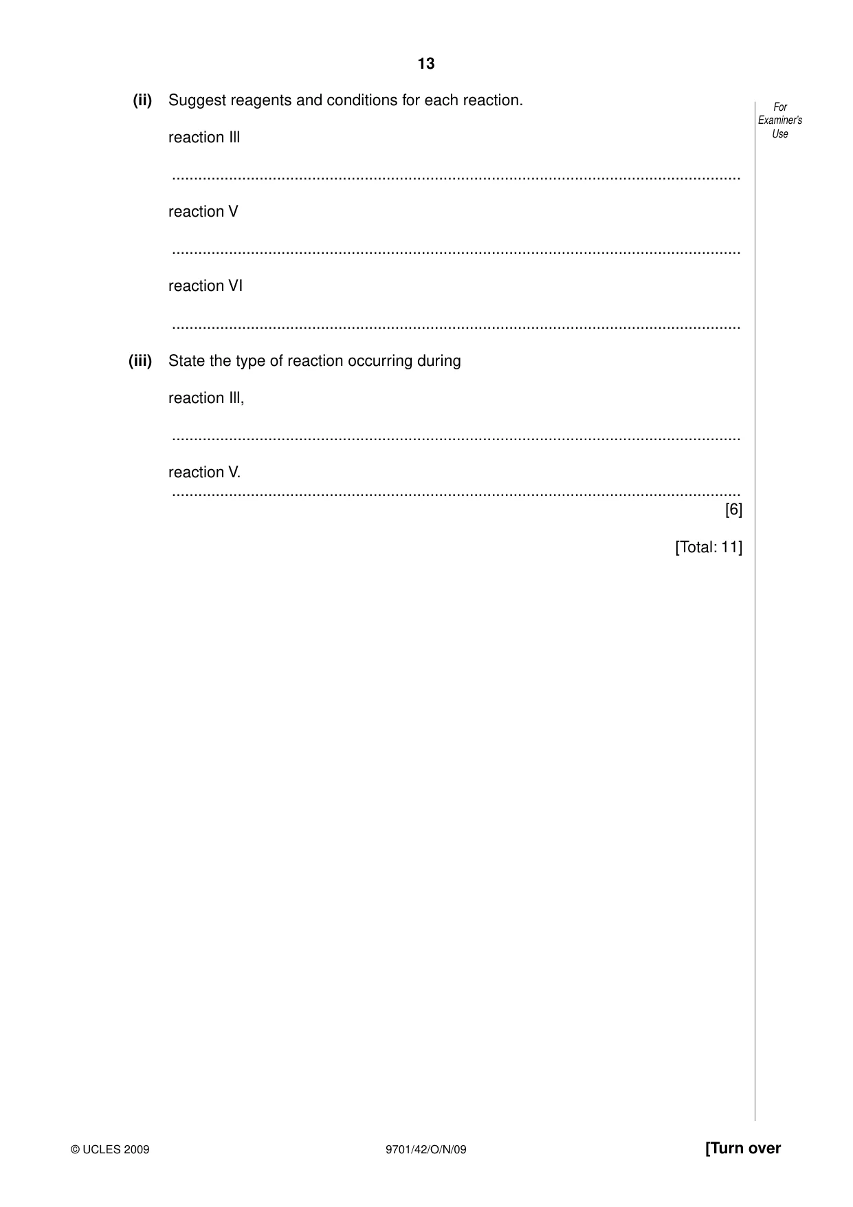 Cambridge A Level Chemistry 9701 2009 Oct/Nov Paper 4 · Variant 2 question paper, page 13 of 24