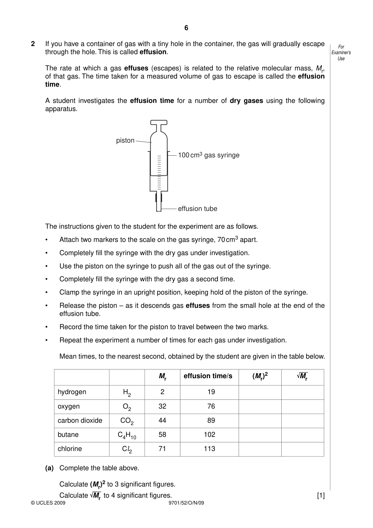 Cambridge A Level Chemistry 9701 2009 Oct/Nov Paper 5 · Variant 2 question paper, page 6 of 12