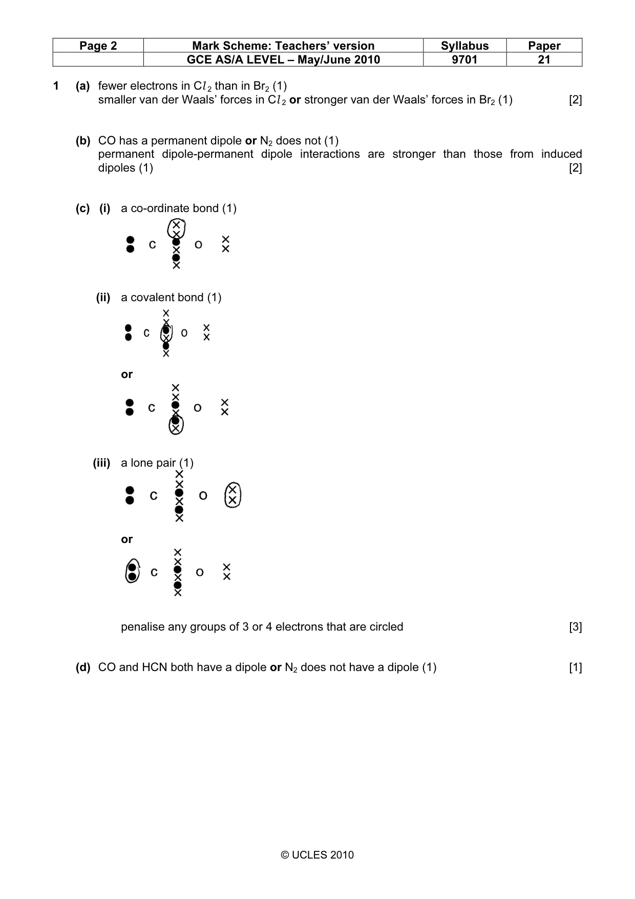 Mark scheme, page 2 of 8