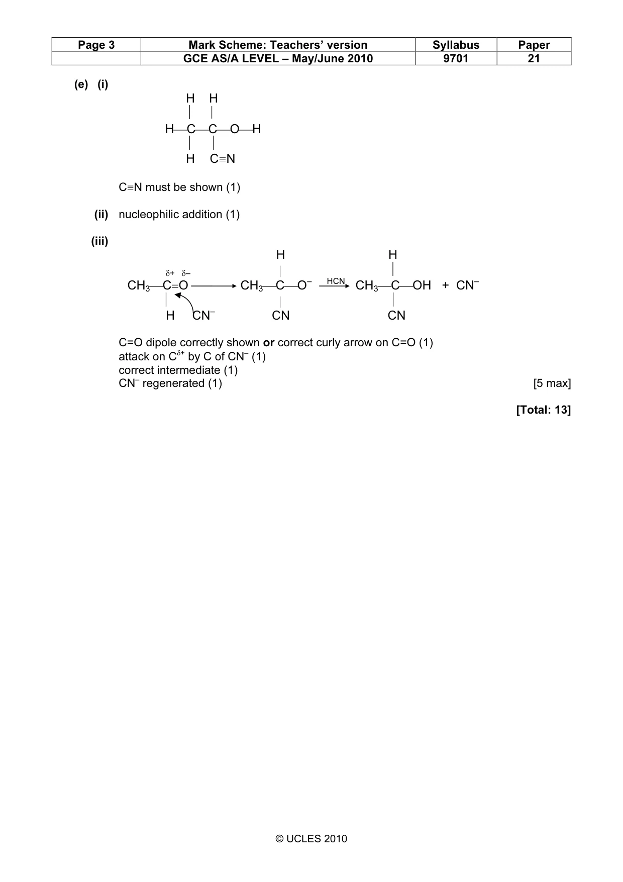 Mark scheme, page 3 of 8